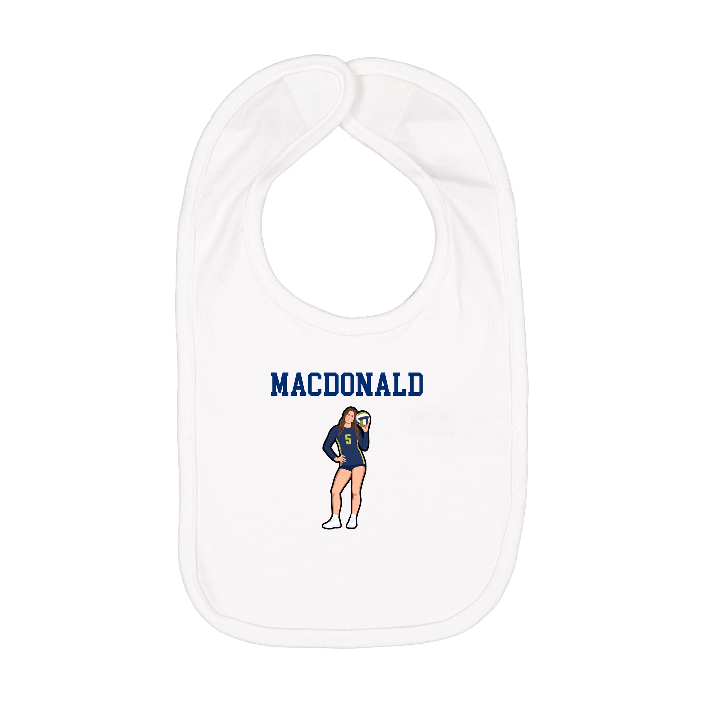 Infant Bib — Shirsey in White