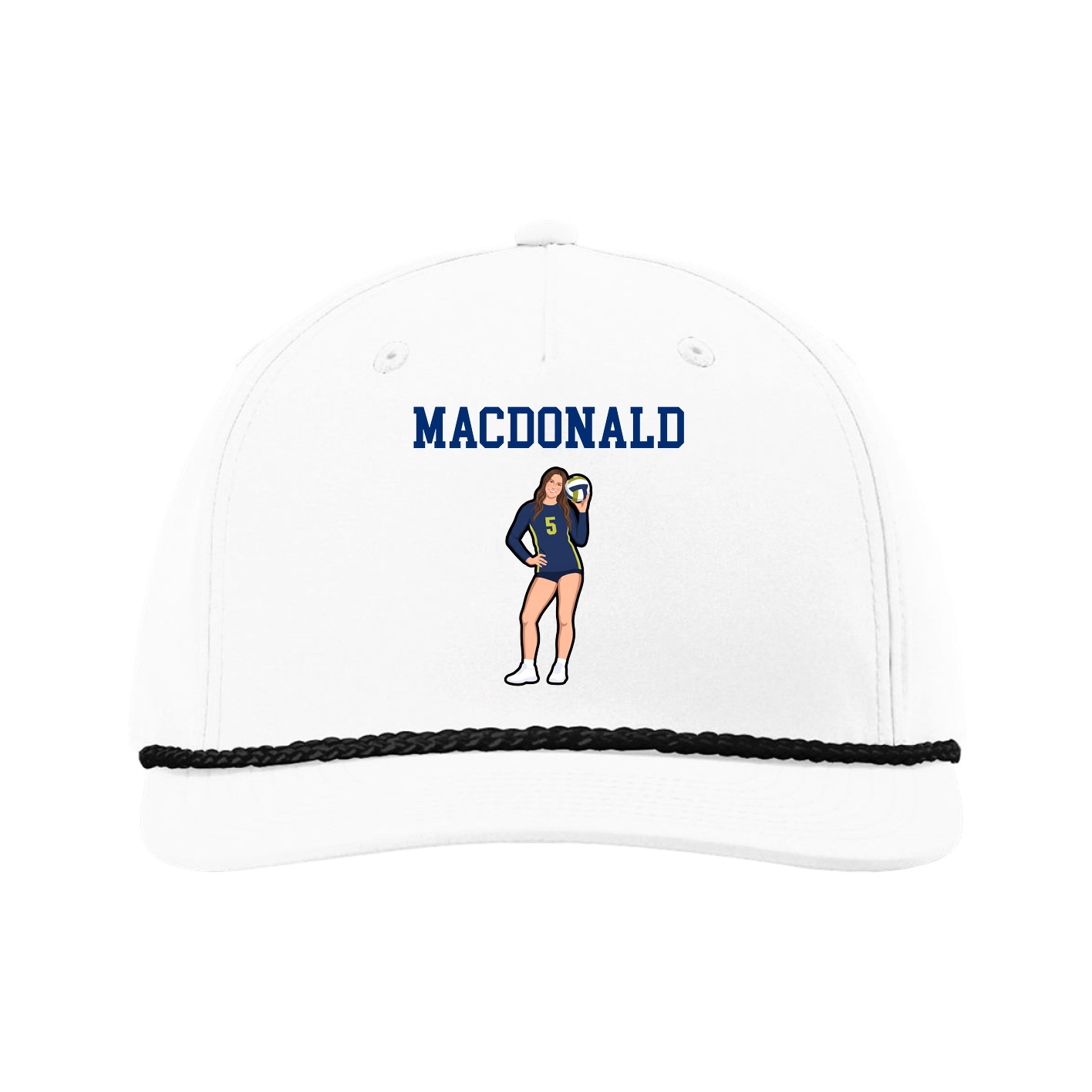 Five-Panel Classic Rope Cap — Shirsey in White
