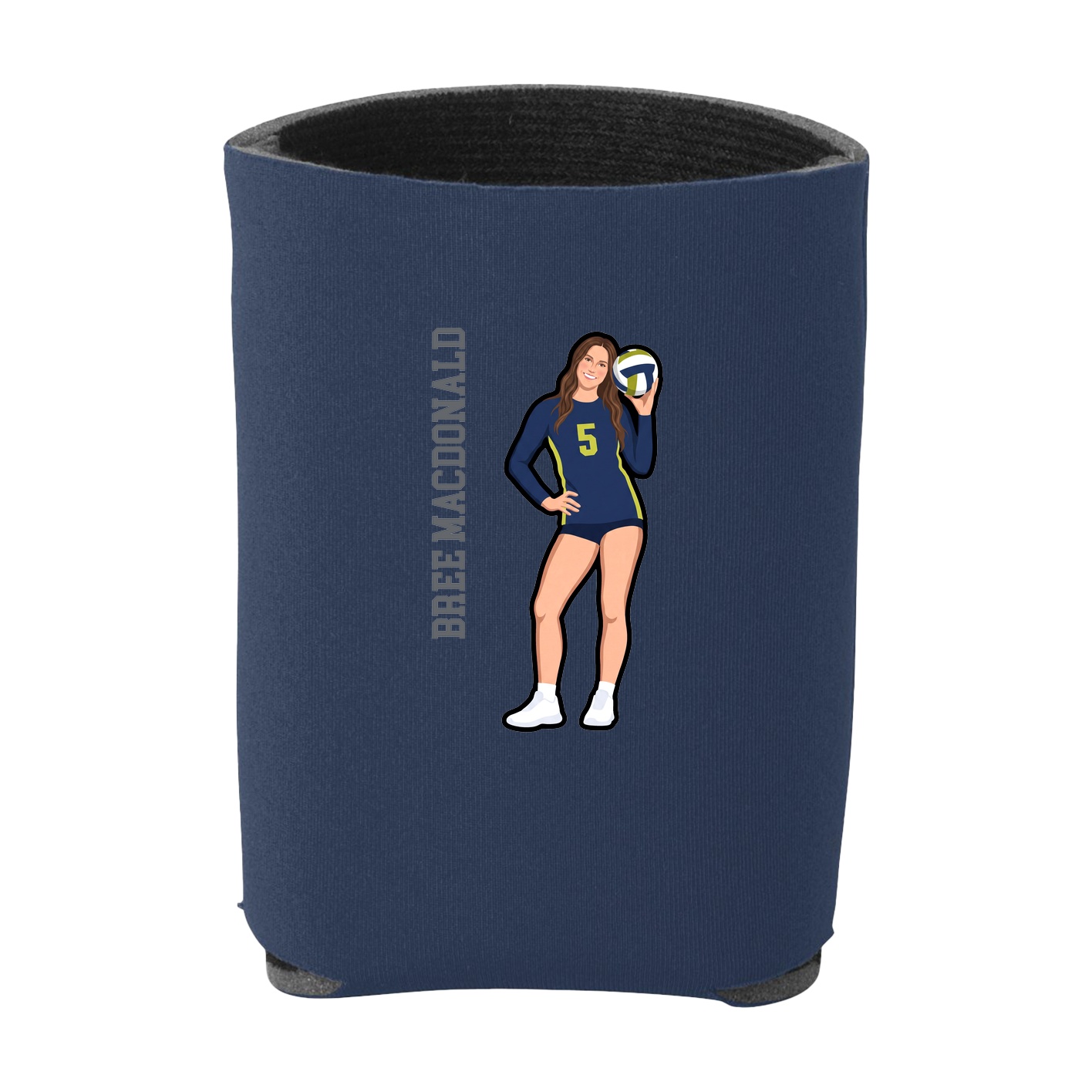 Can Holder — Name Vertical in Navy