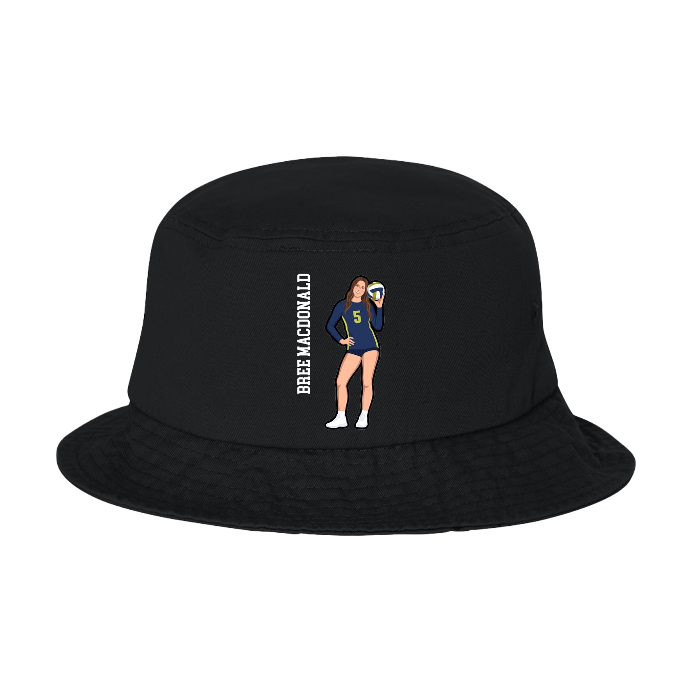 Bucket Cap — Name Vertical in Black