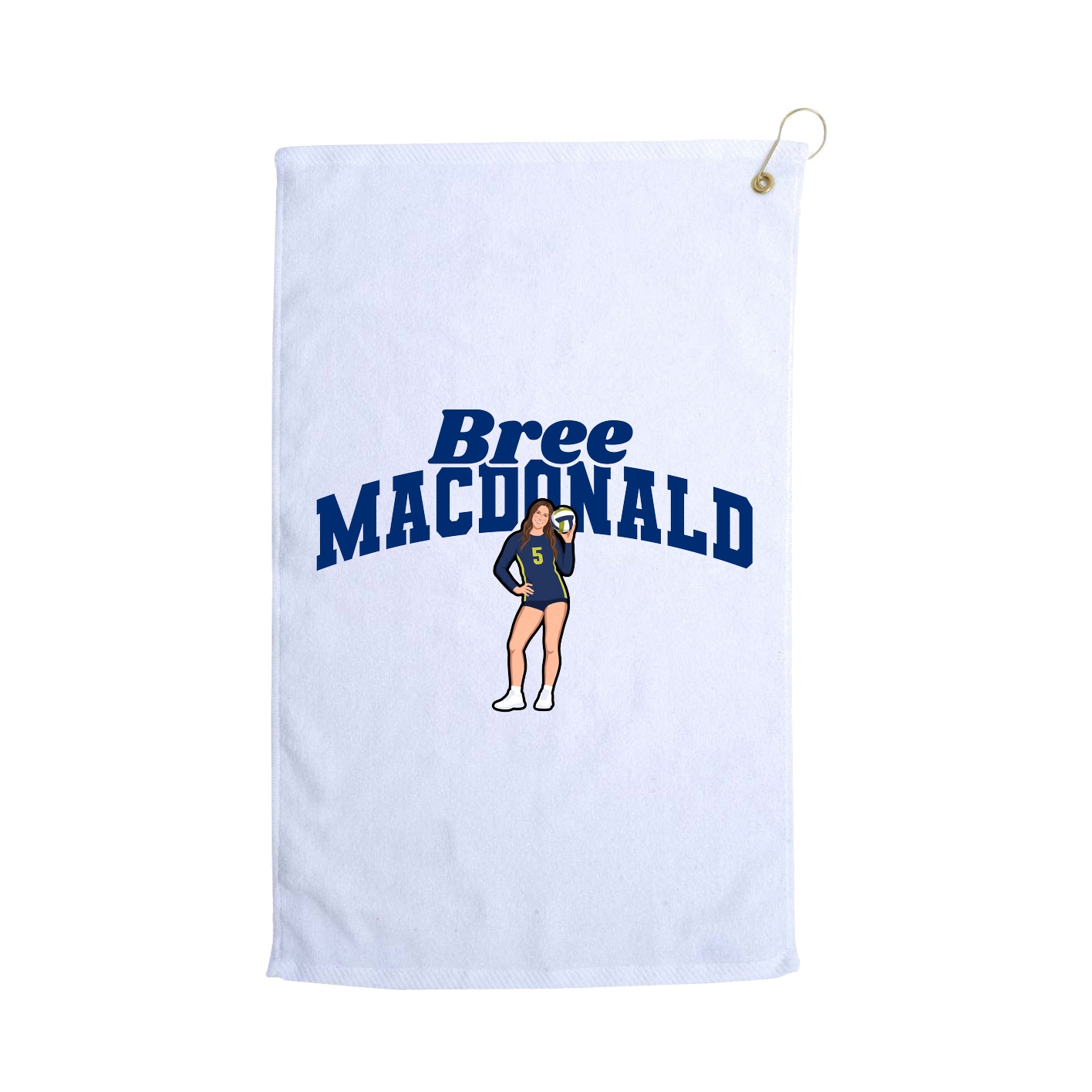 Golf Towel — Signature Arch in White