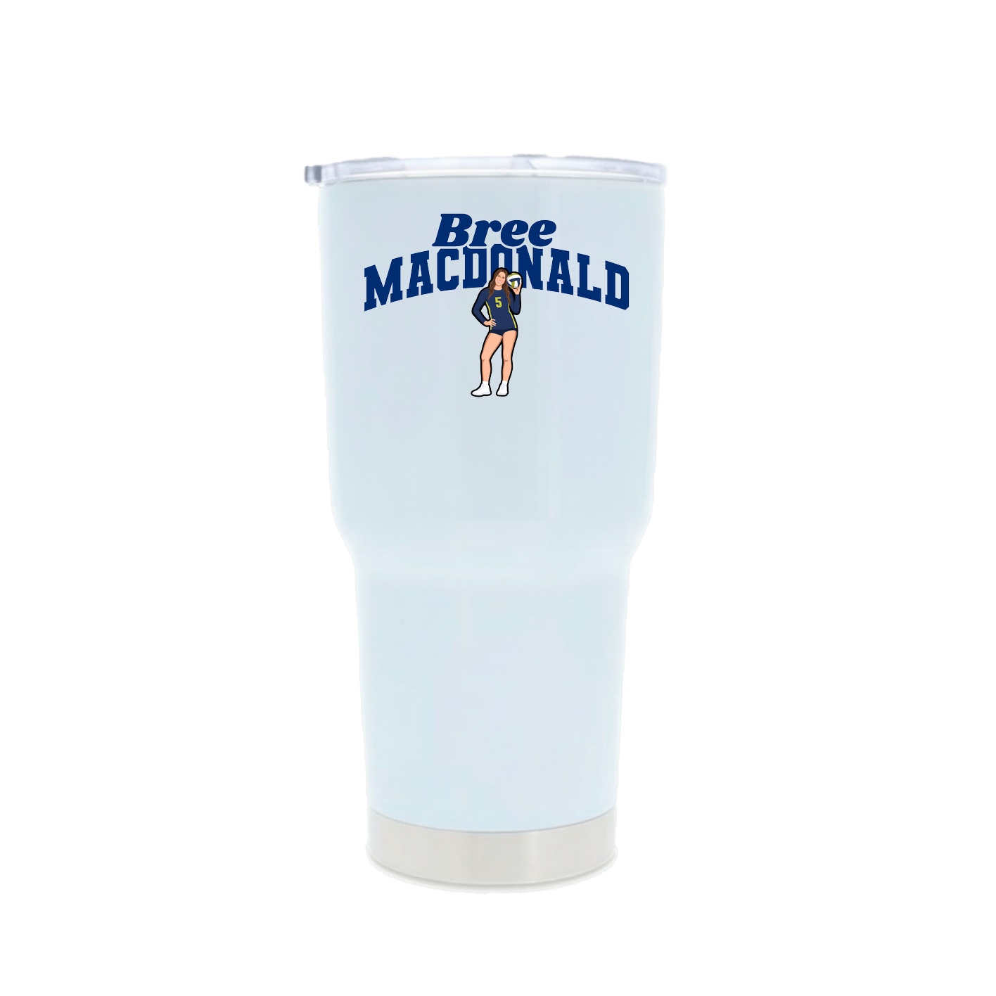 30oz Stainless Steel Tumbler — Signature Arch in White