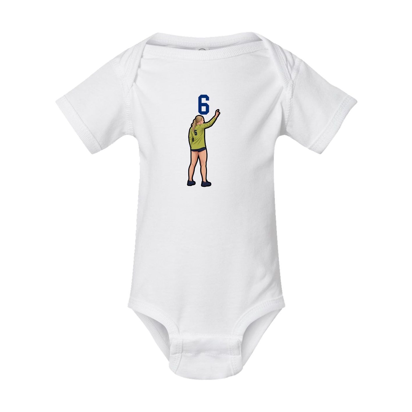 Baby Onesie — Number Top in White
