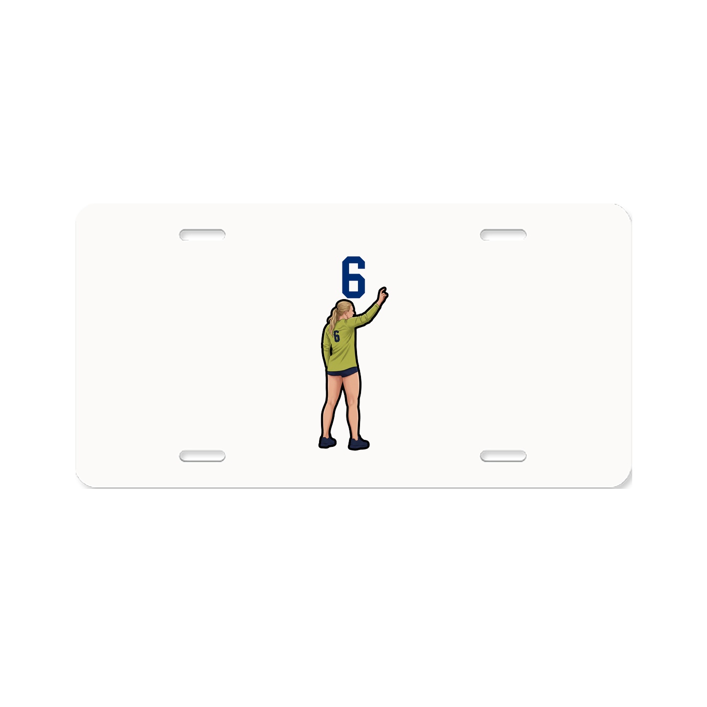 License Plate — Number Top in Classic