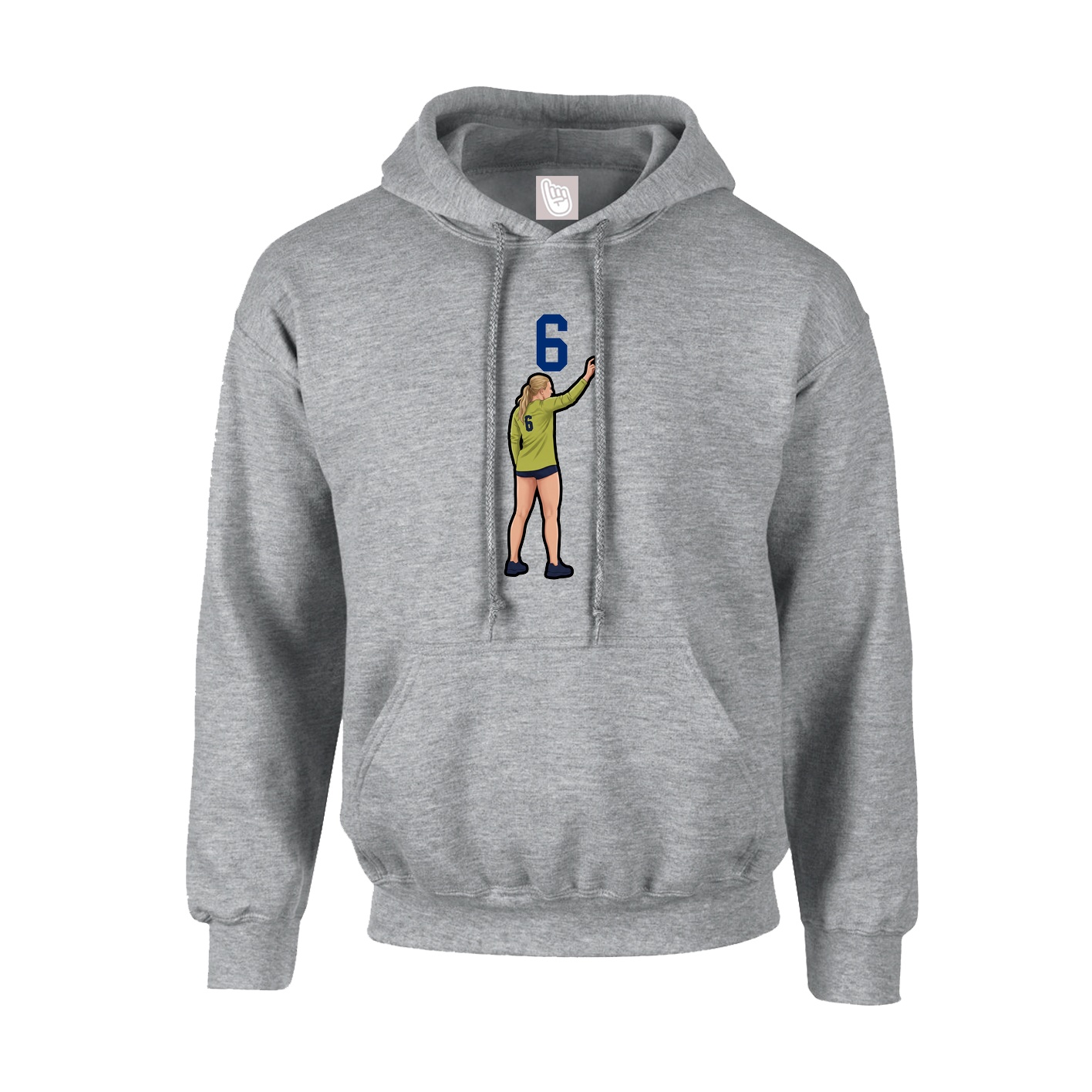 Youth Hoodie — Number Top in Grey
