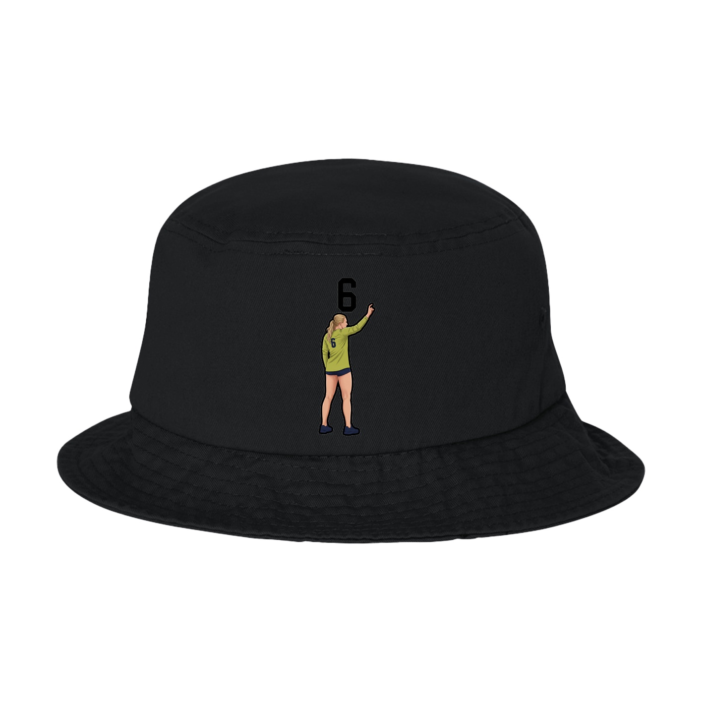 Bucket Cap — Number Top in Black