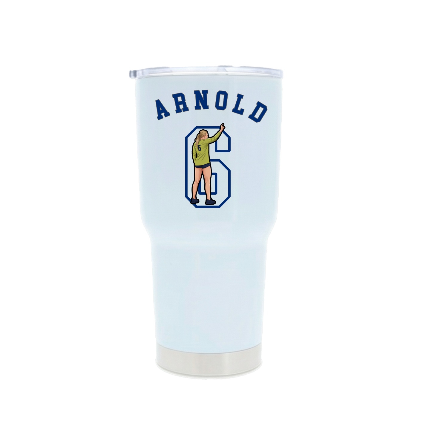 30oz Stainless Steel Tumbler — Shirsey Arch in White