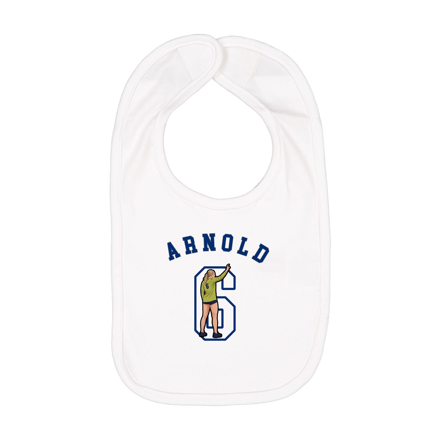 Infant Bib — Shirsey Arch in White