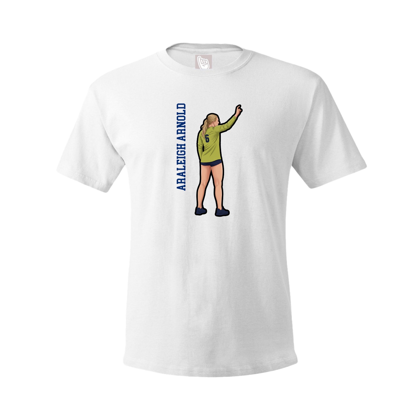 Tee — Name Vertical in White