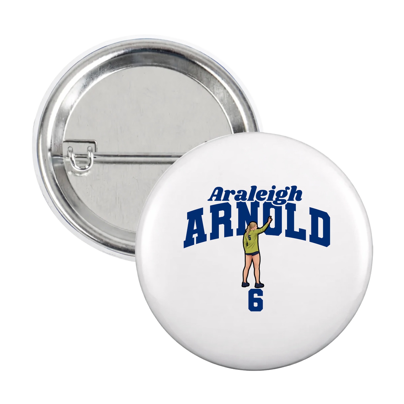 Game Day Button — Signature Arch in White