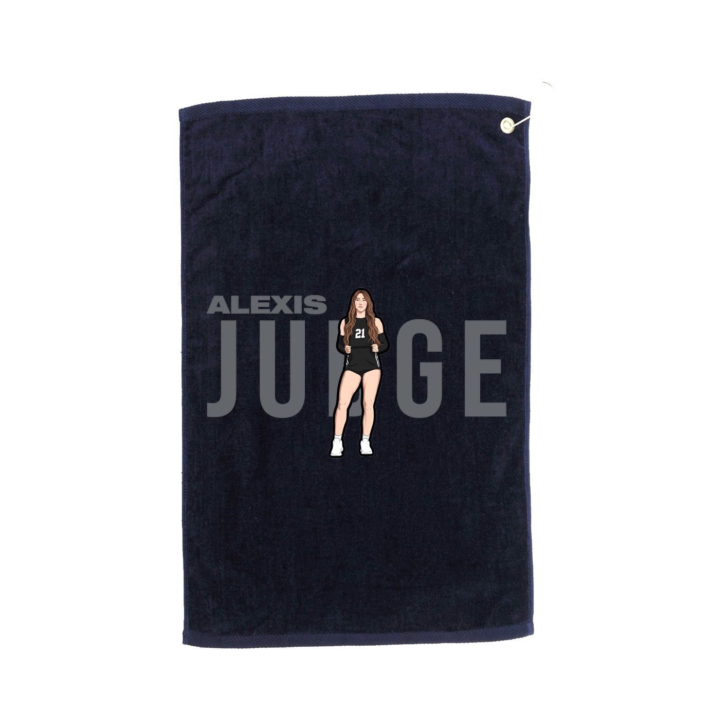 Golf Towel — Player Name in Navy