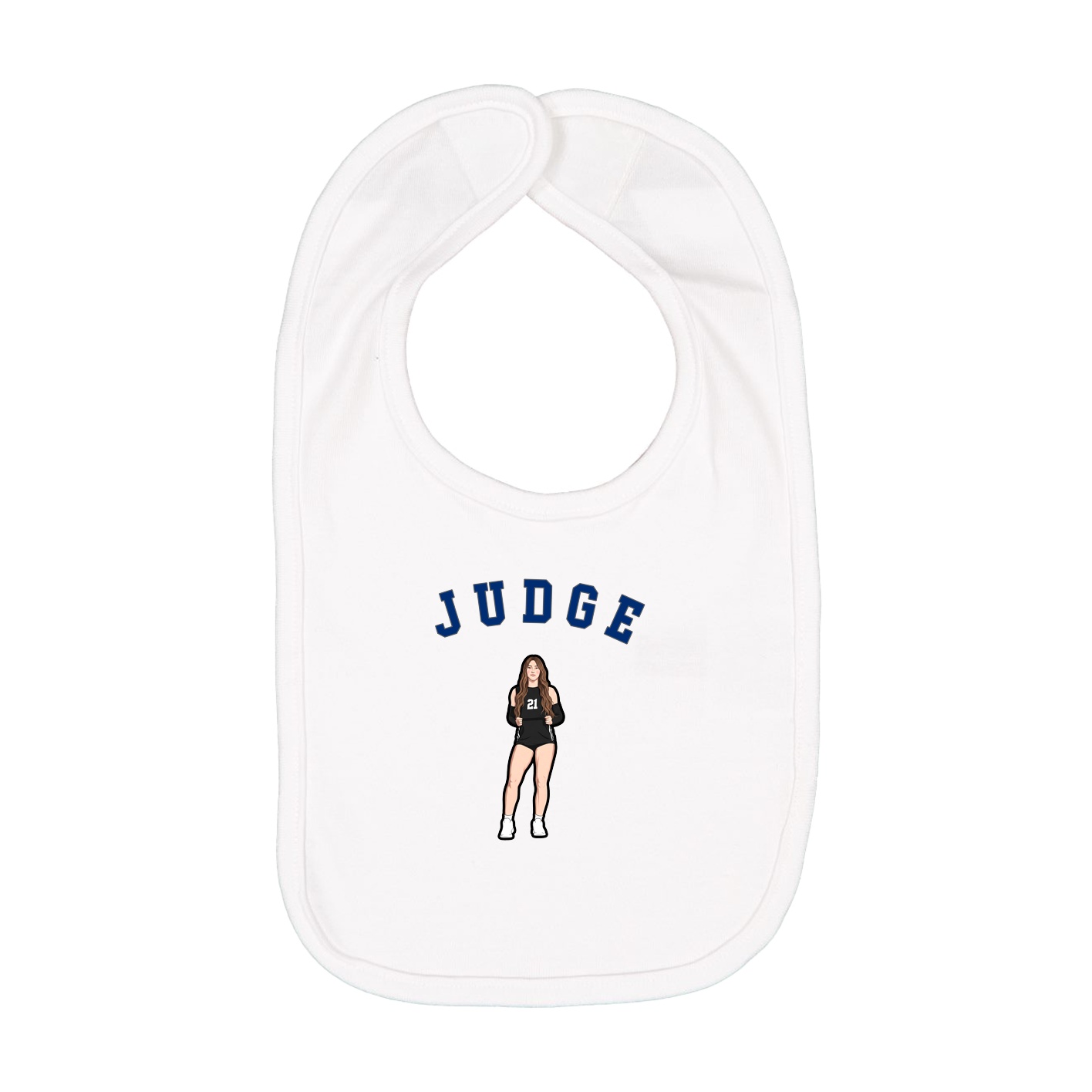 Infant Bib — Shirsey Arch in White