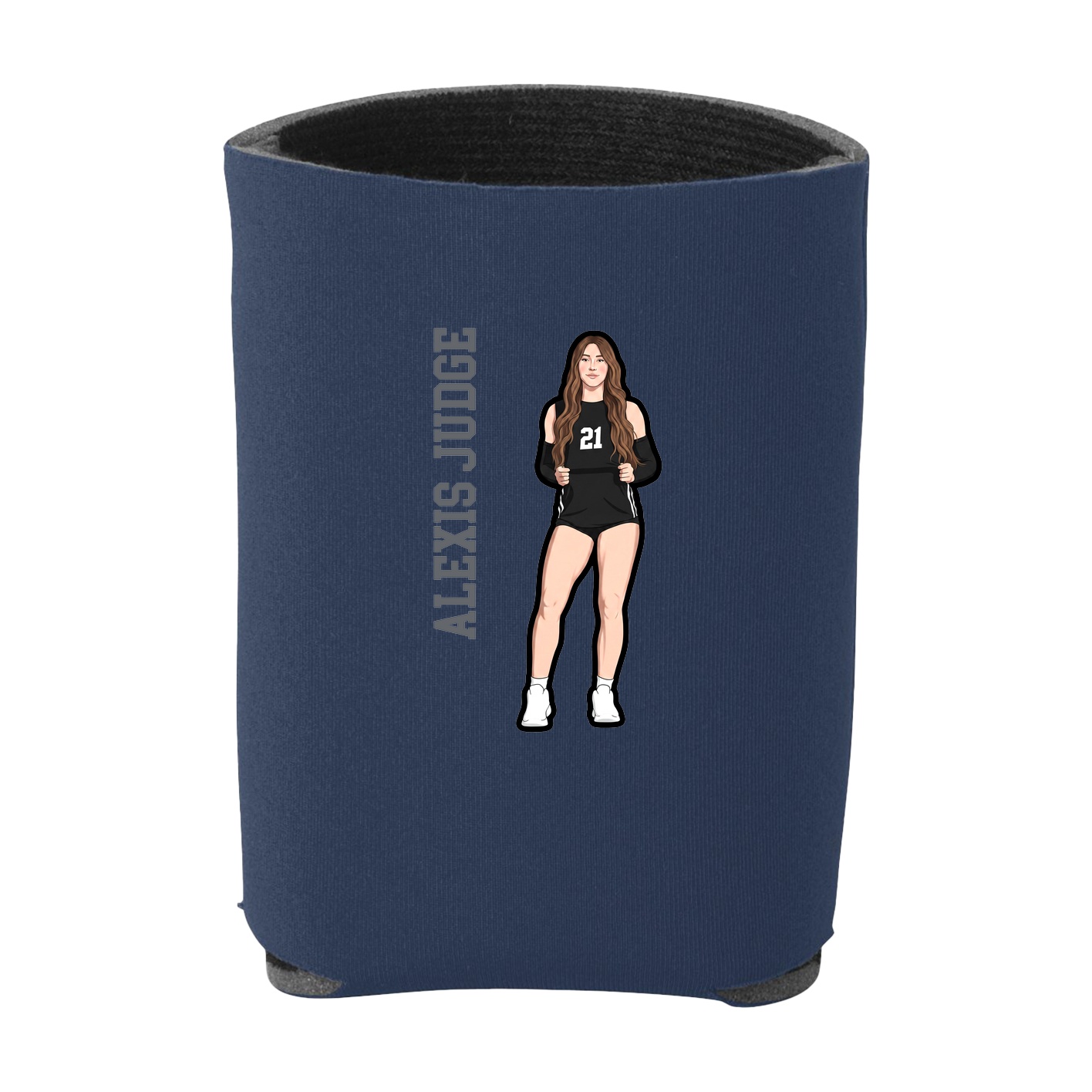 Can Holder — Name Vertical in Navy
