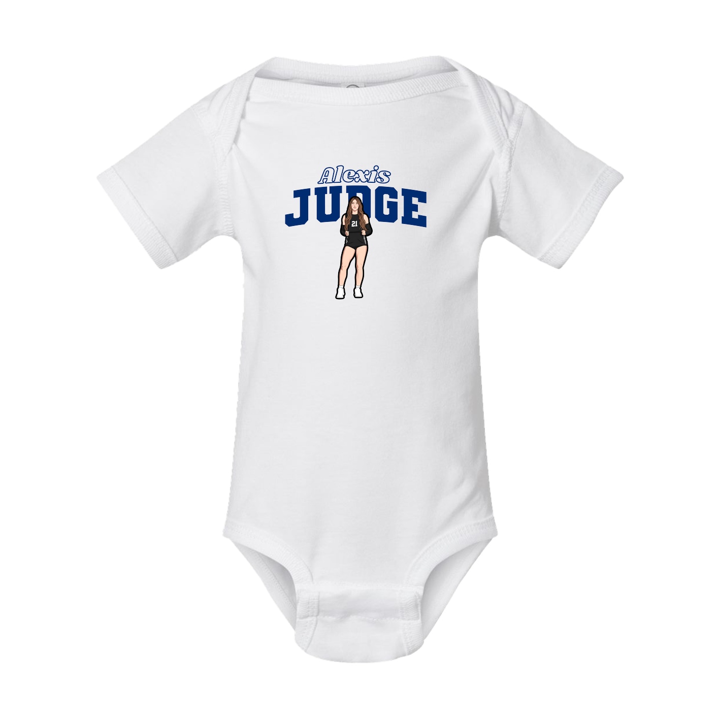 Baby Onesie — Name Arch in White