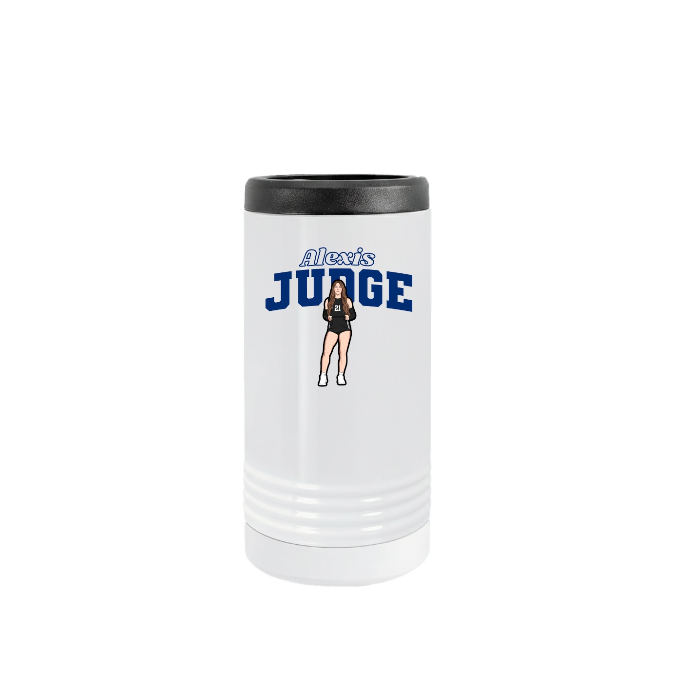 Slim Beverage Holder — Name Arch in White