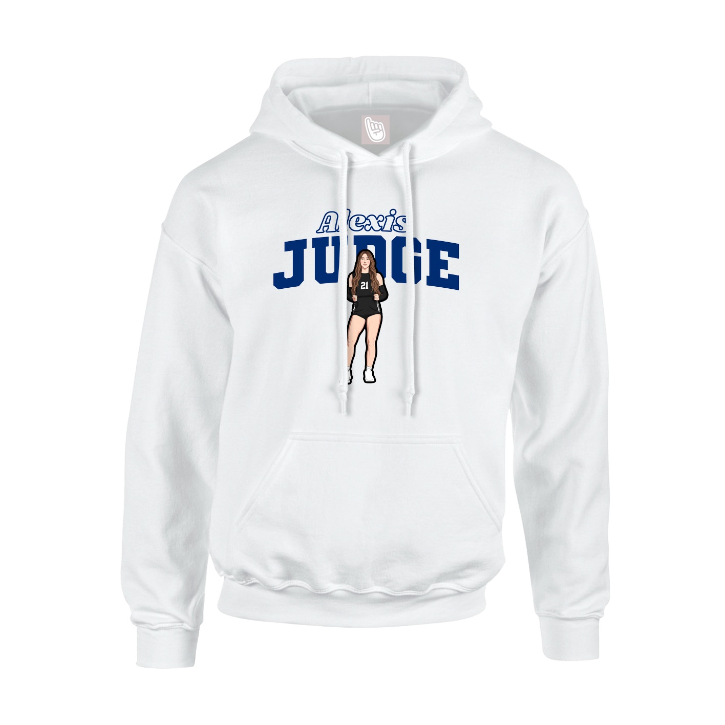 Hoodie — Name Arch in White