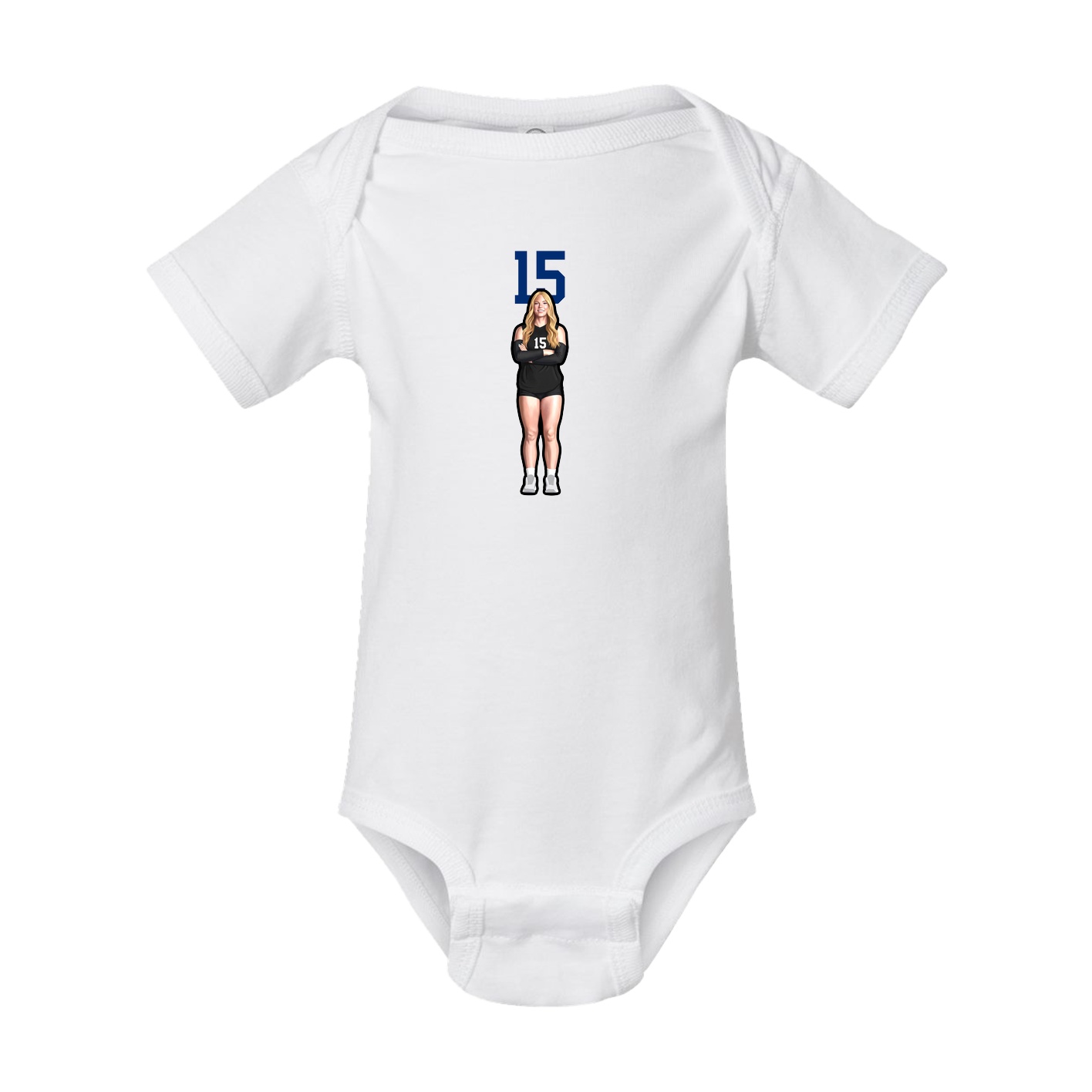 Baby Onesie — Number Top in White
