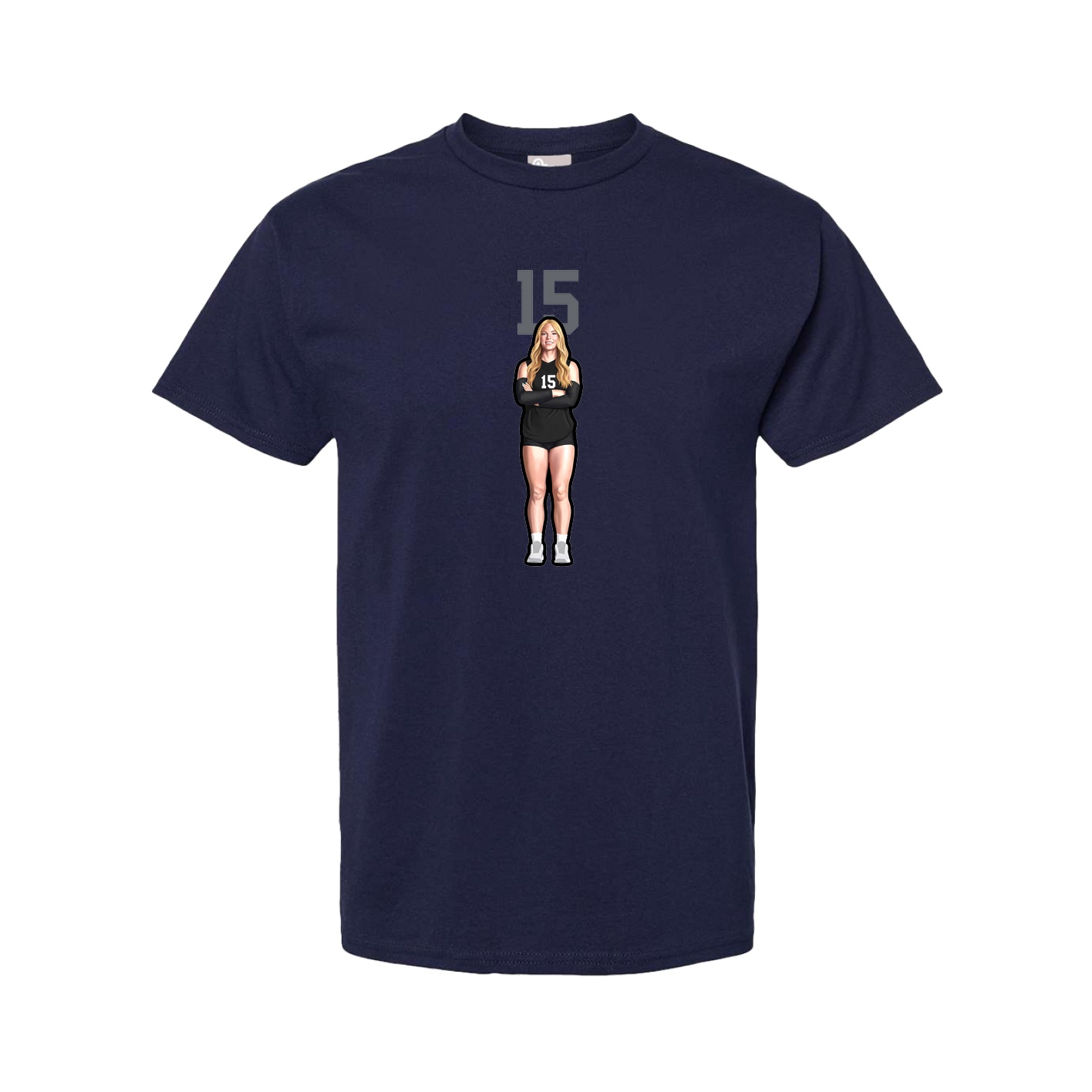 Tee — Number Top in Navy