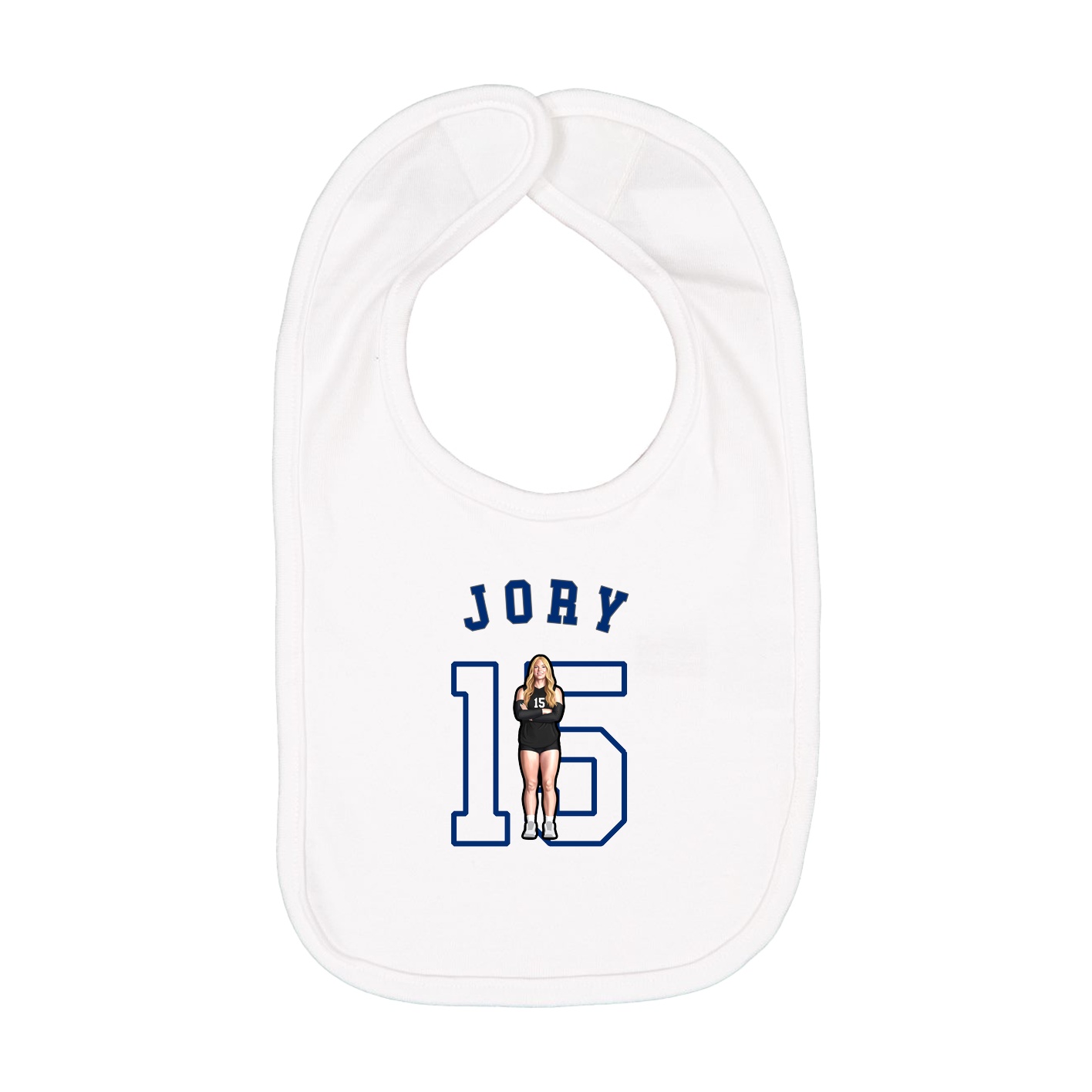 Infant Bib — Shirsey Arch in White