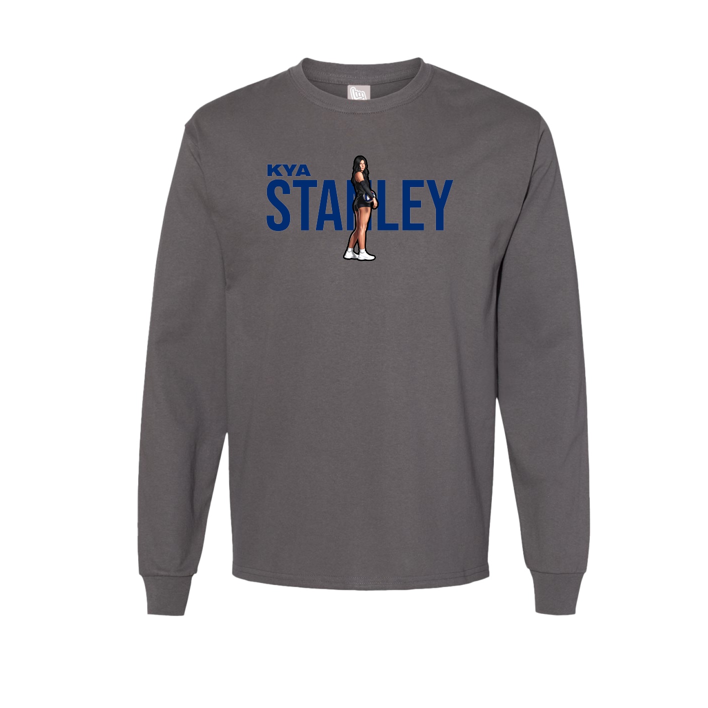 Long Sleeve Tee — Player Name in Grey