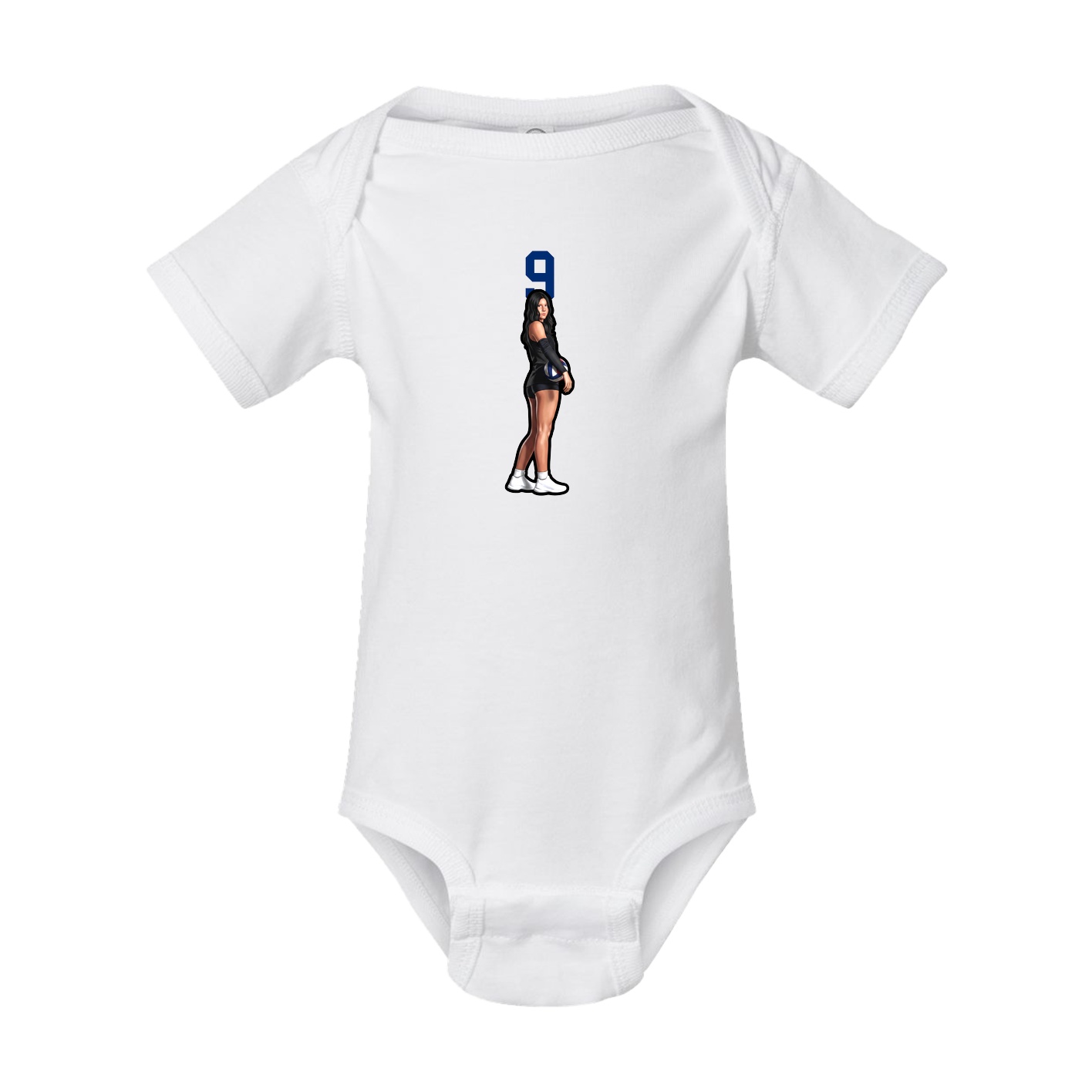 Baby Onesie — Number Top in White