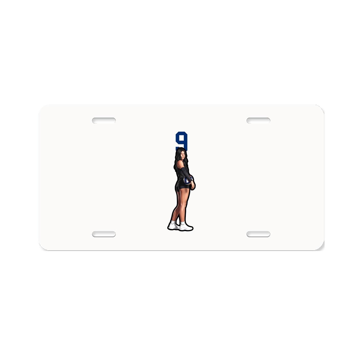 License Plate — Number Top in Classic