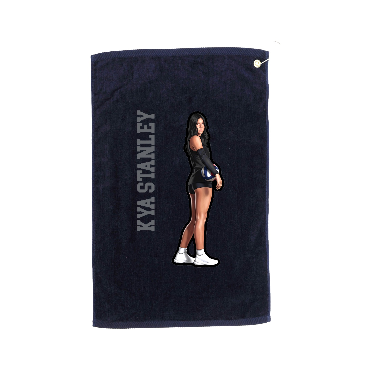 Golf Towel — Name Vertical in Navy