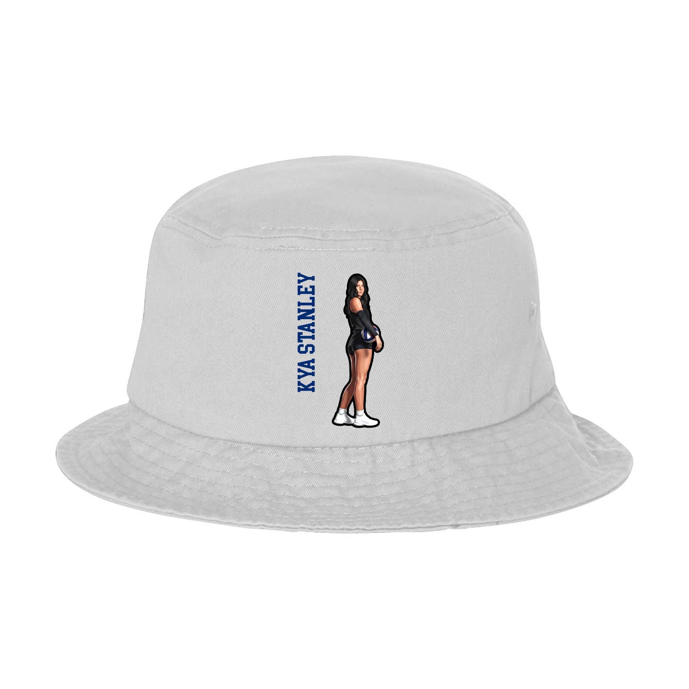 Bucket Cap — Name Vertical in White