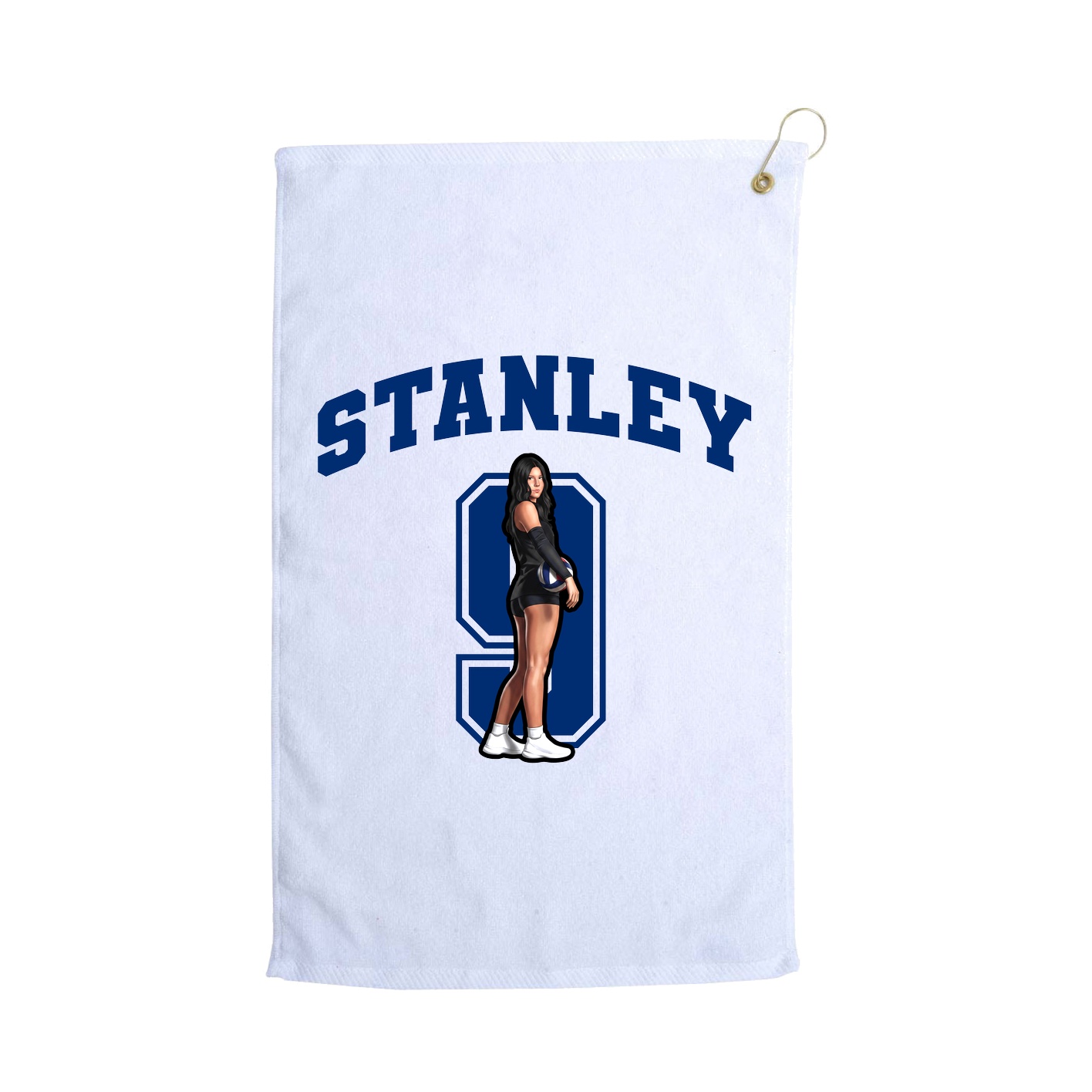 Golf Towel — Number in White