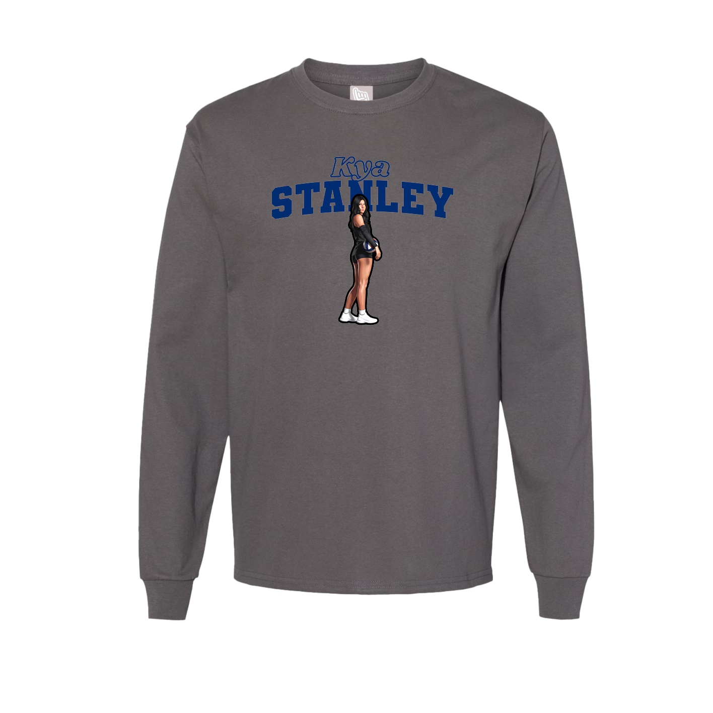 Long Sleeve Tee — Name Arch in Grey
