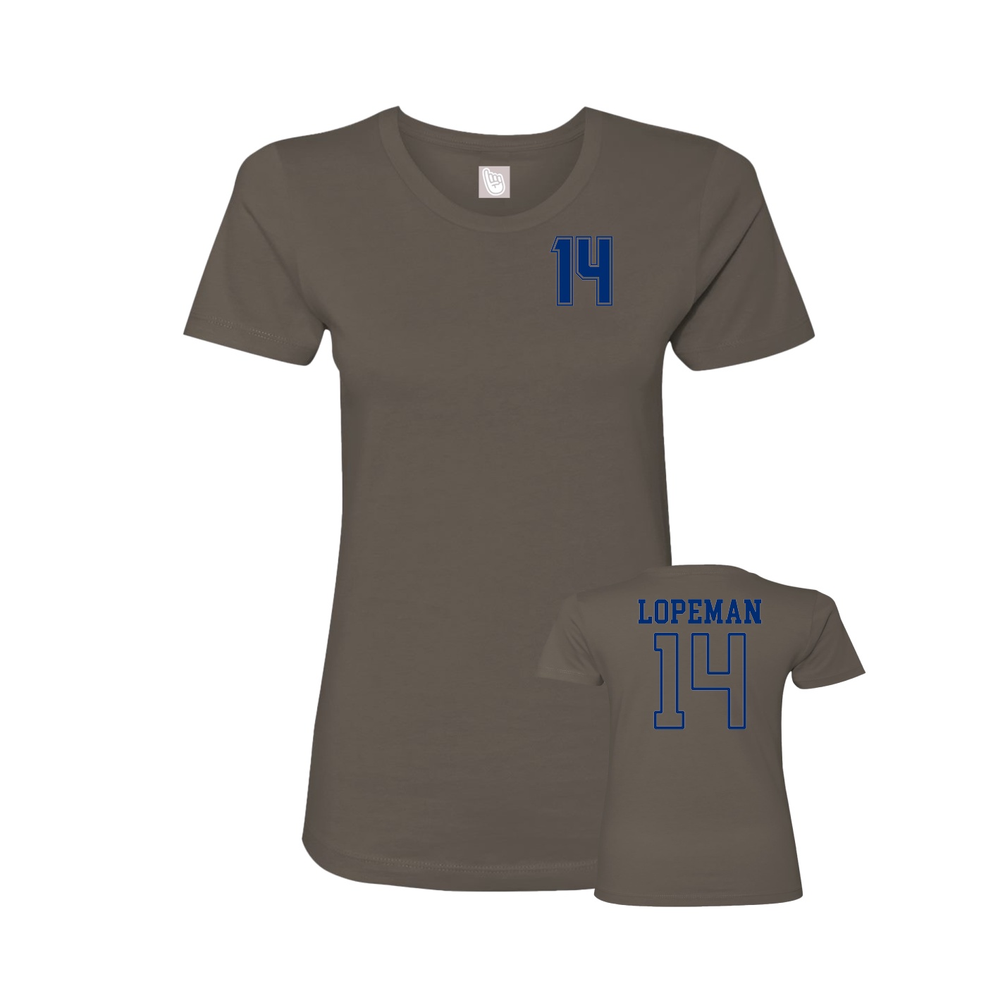 Womens Tee — Chest Back in Grey
