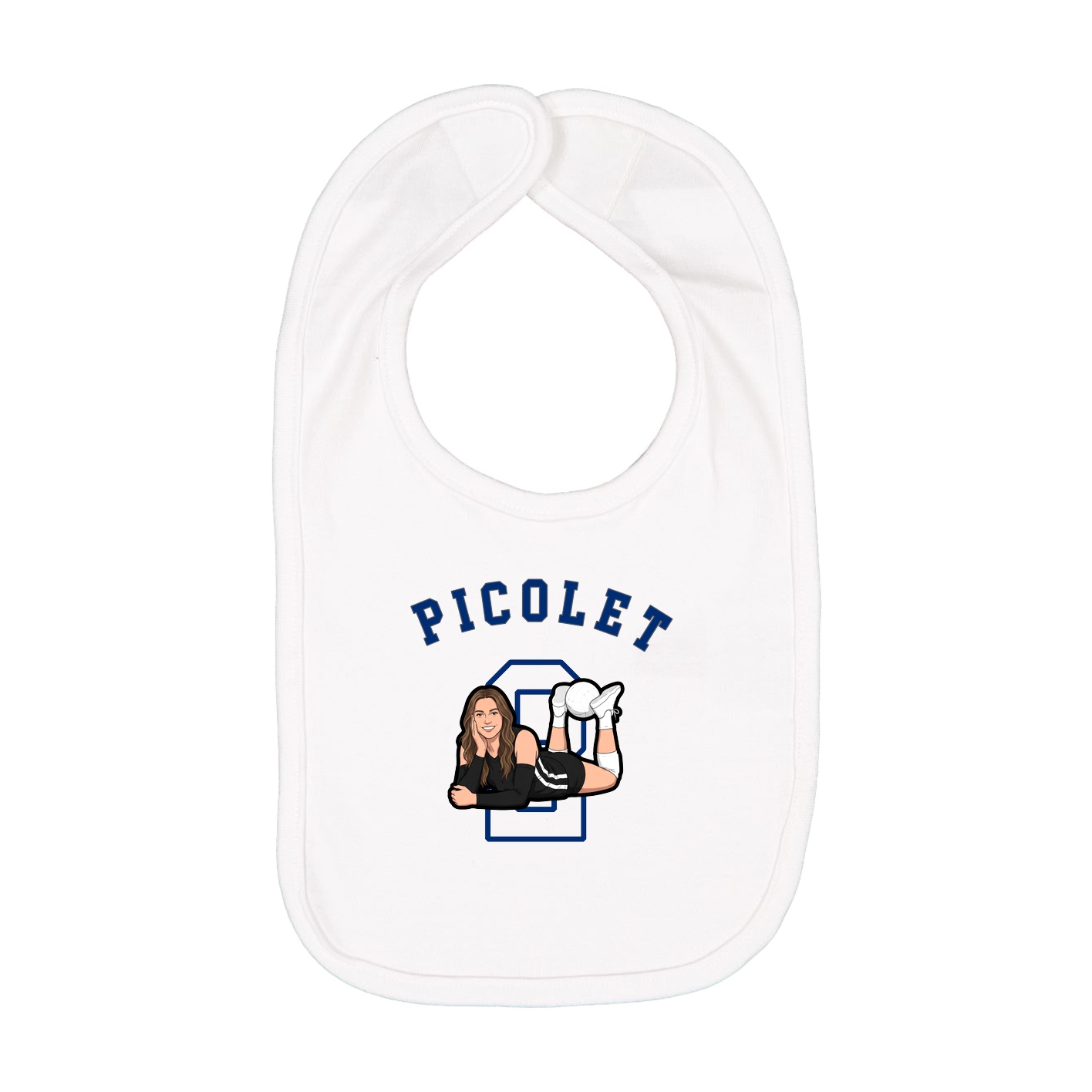 Infant Bib — Shirsey Arch in White