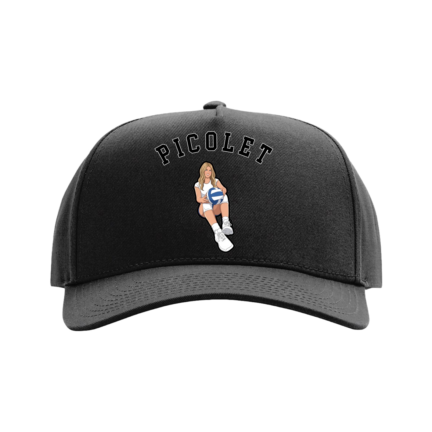 Full Fabric Five-Panel Champ Cap — Shirsey Arch in Black