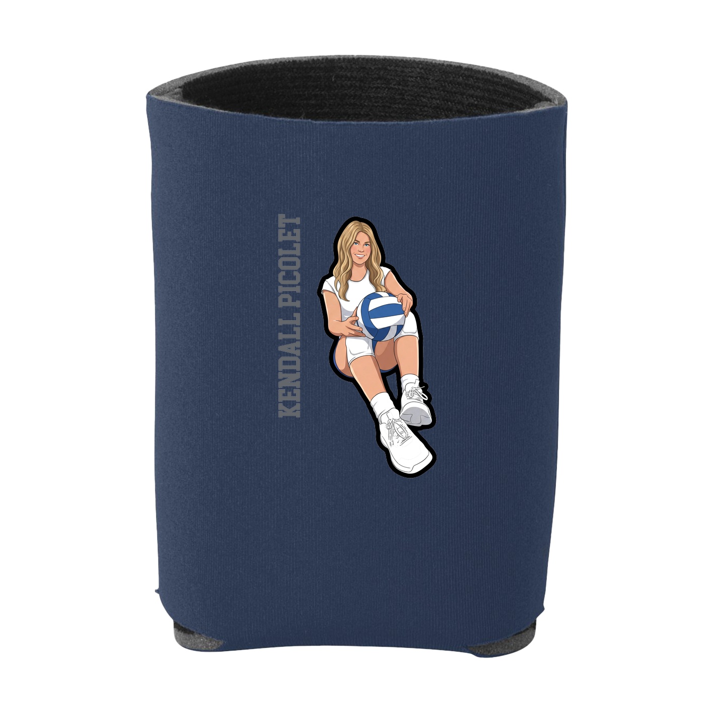 Can Holder — Name Vertical in Navy