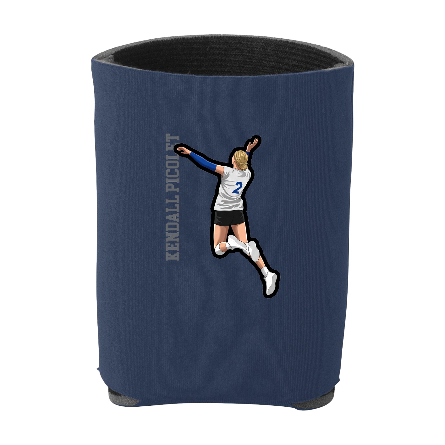 Can Holder — Name Vertical in Navy