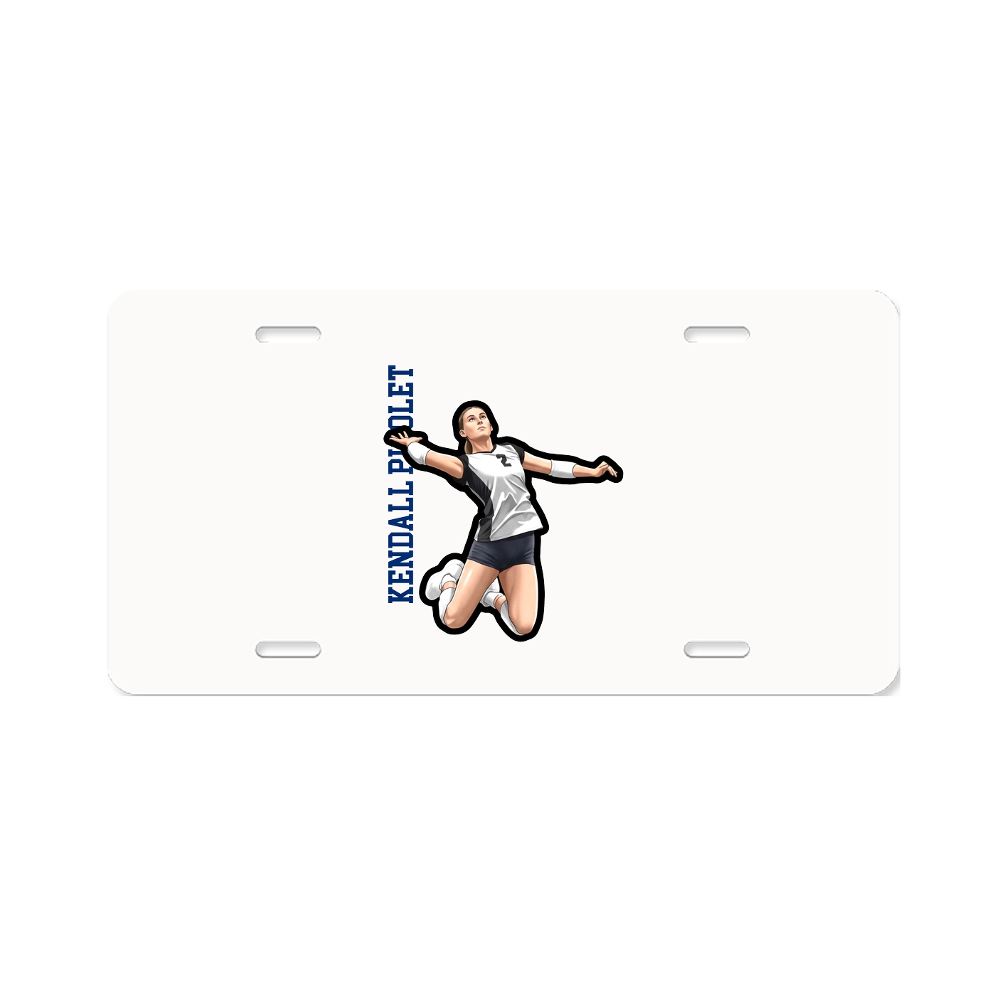 License Plate — Name Vertical in Classic