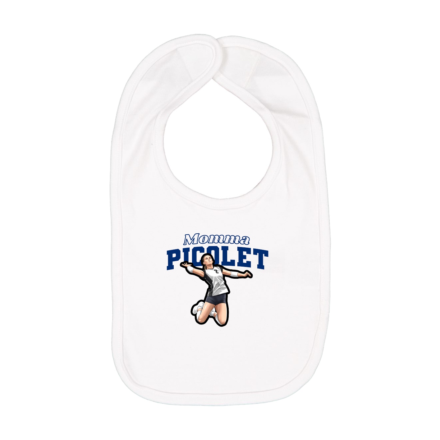 Infant Bib — Mothers Day Block in White