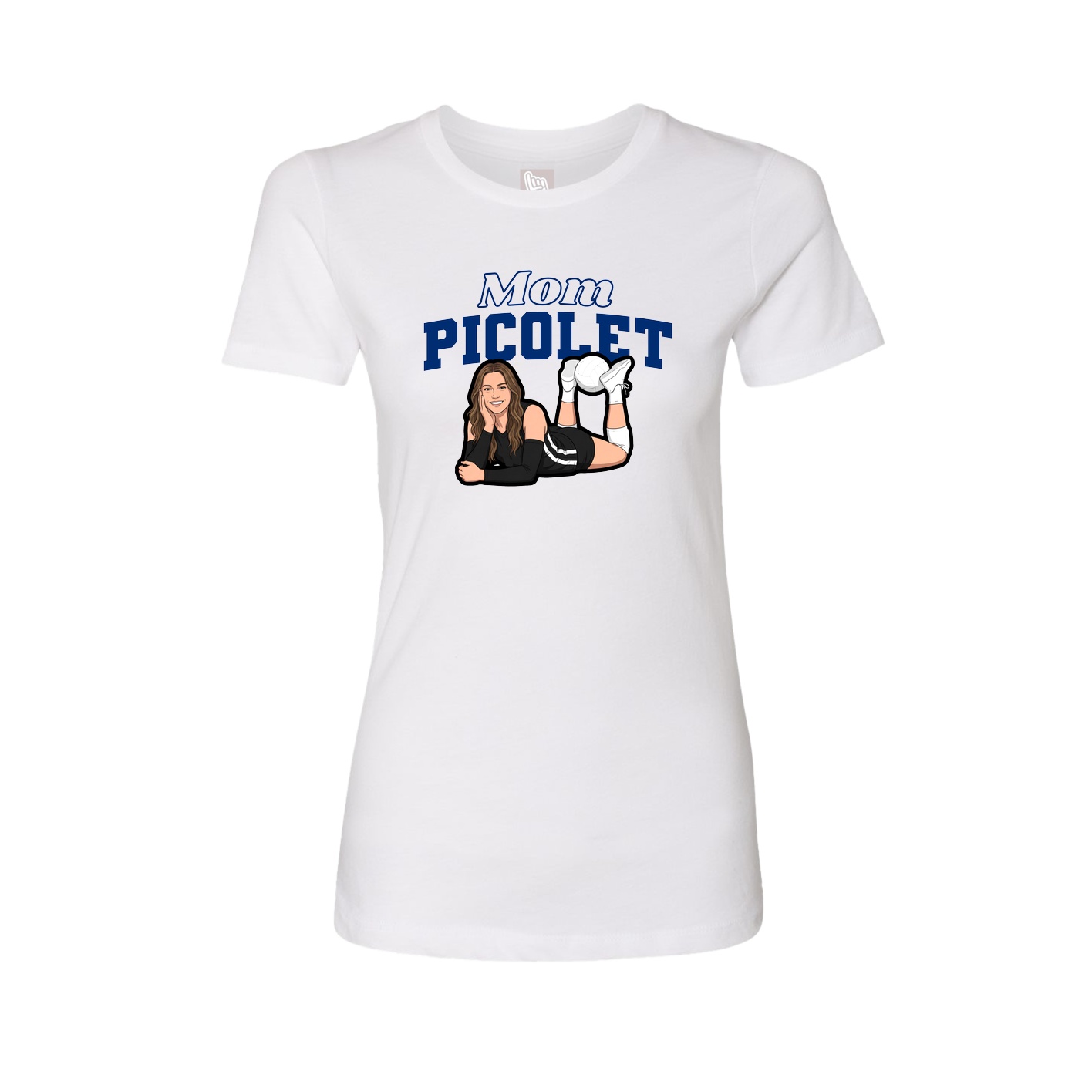 Womens Tee — Mothers Day Block in White