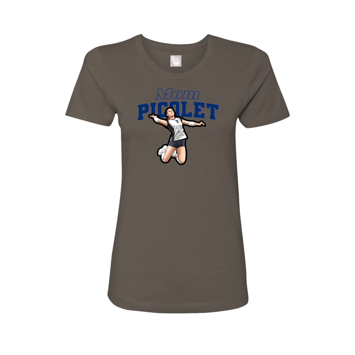 Womens Tee — Mothers Day Block in Grey
