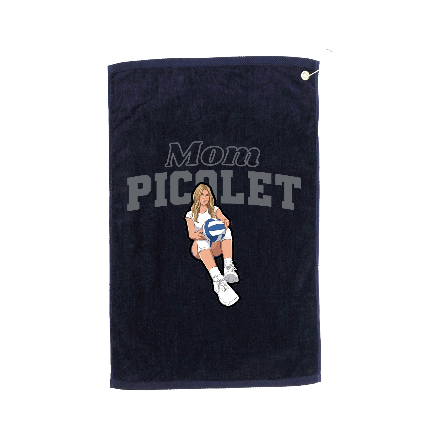 Golf Towel — Mothers Day Block in Navy