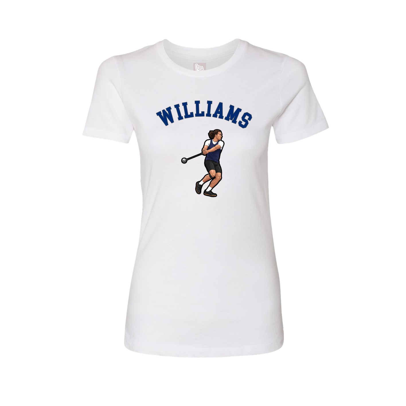 Fitted Women's Tee — Shirsey Arch in White