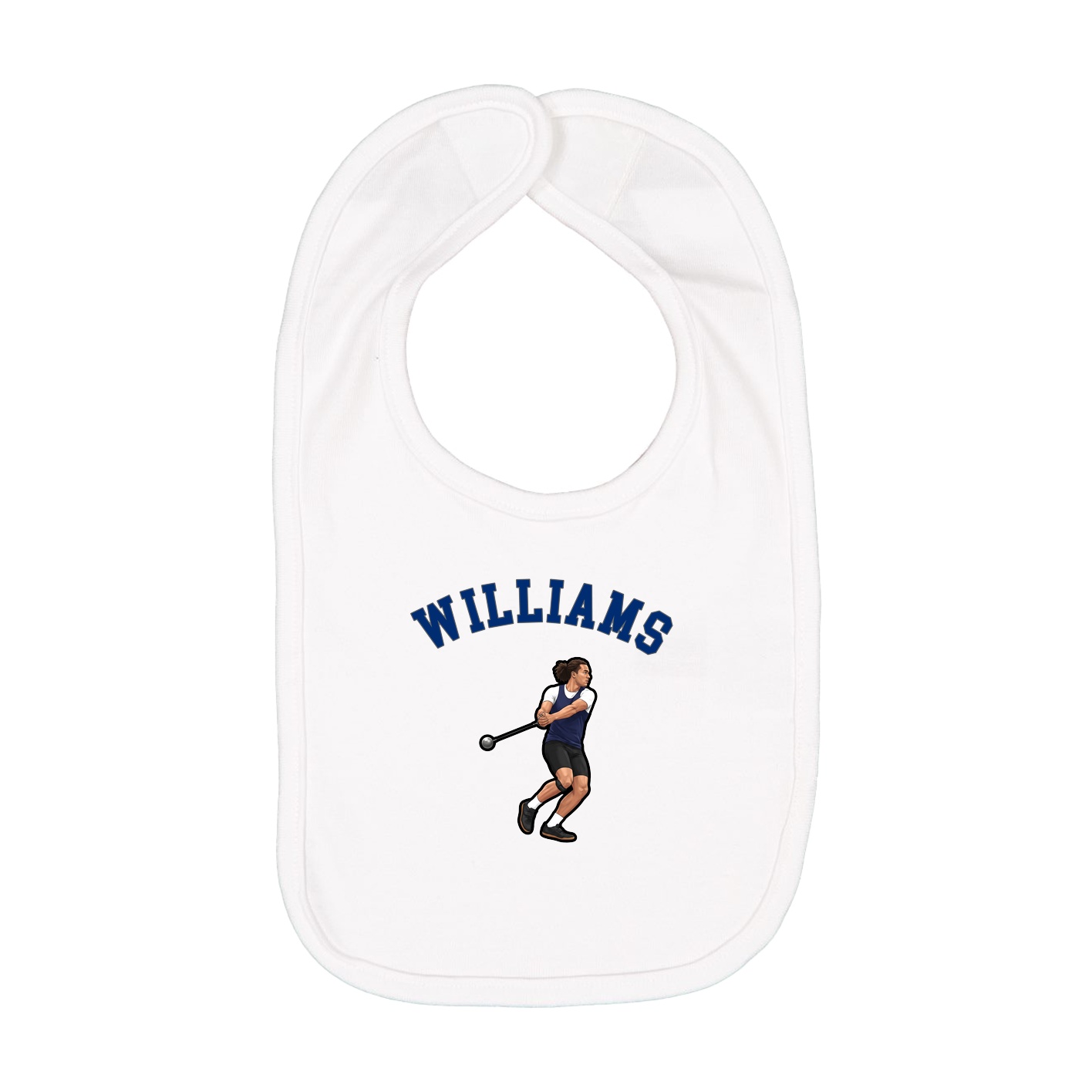 Infant Bib — Shirsey Arch in White