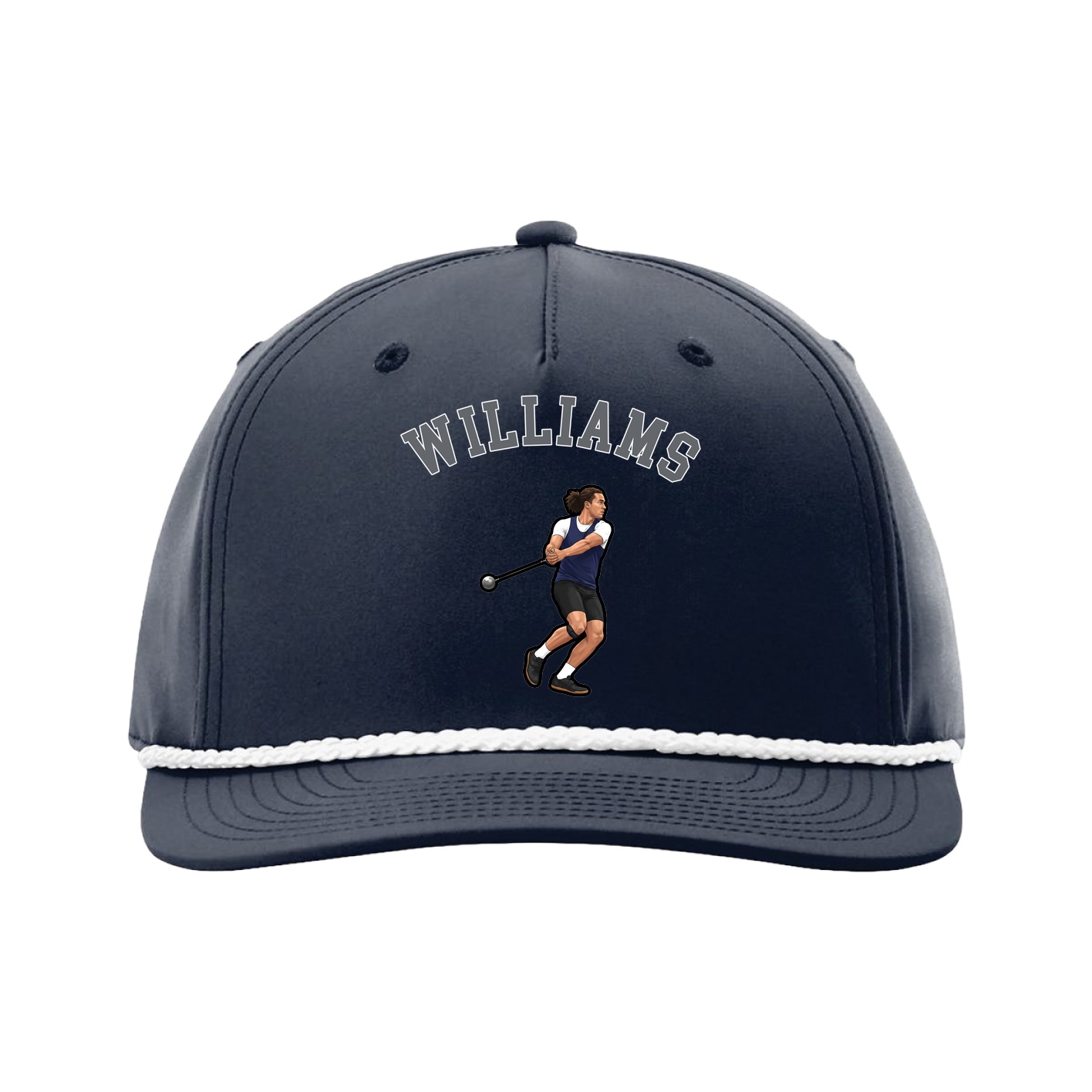 Five-Panel Classic Rope Cap — Shirsey Arch in Navy