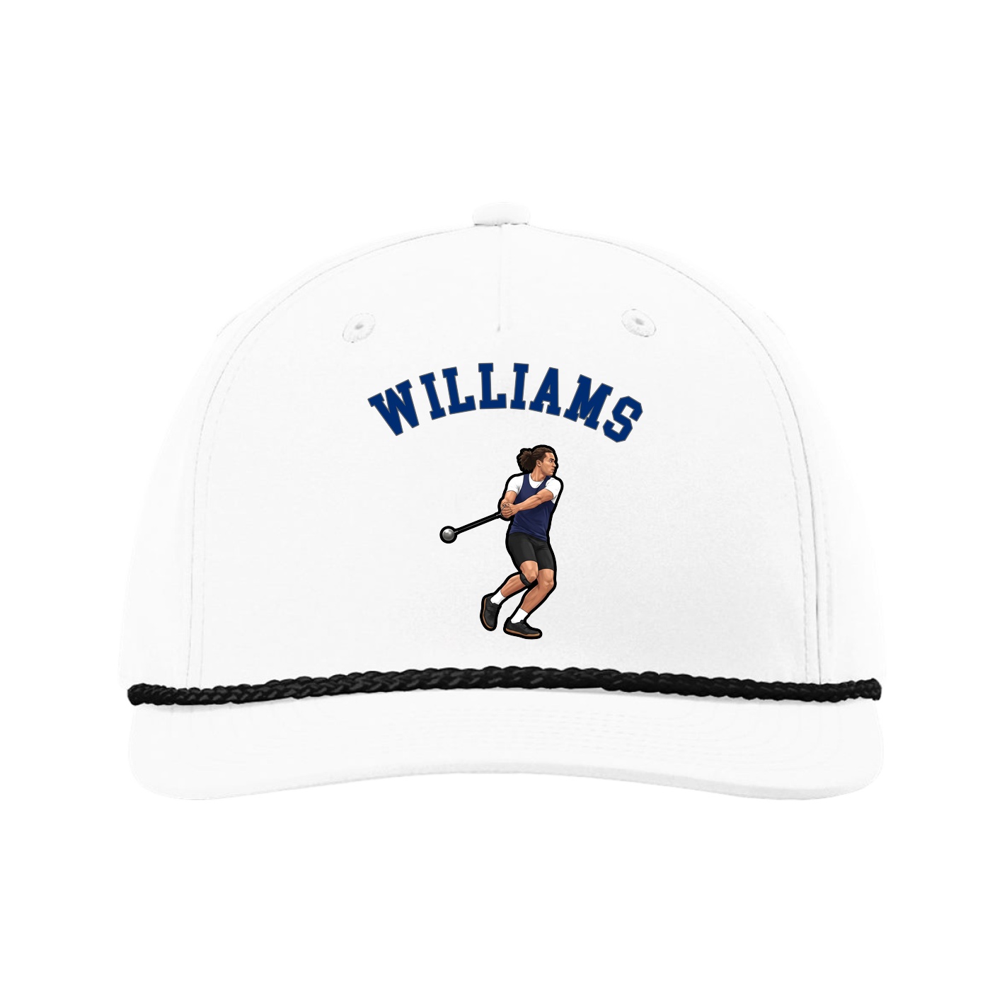 Five-Panel Classic Rope Cap — Shirsey Arch in White