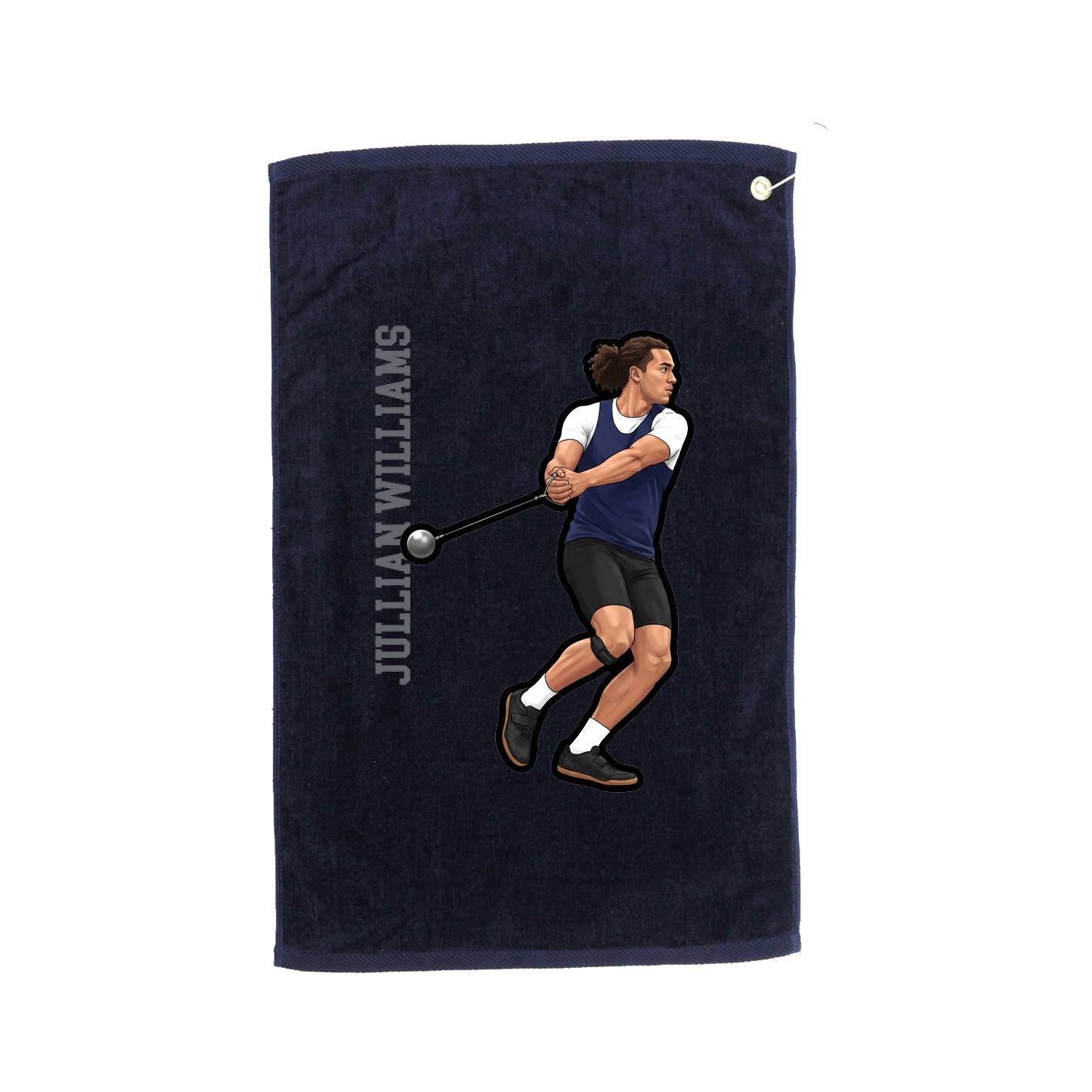 Golf Towel — Name Vertical in Navy