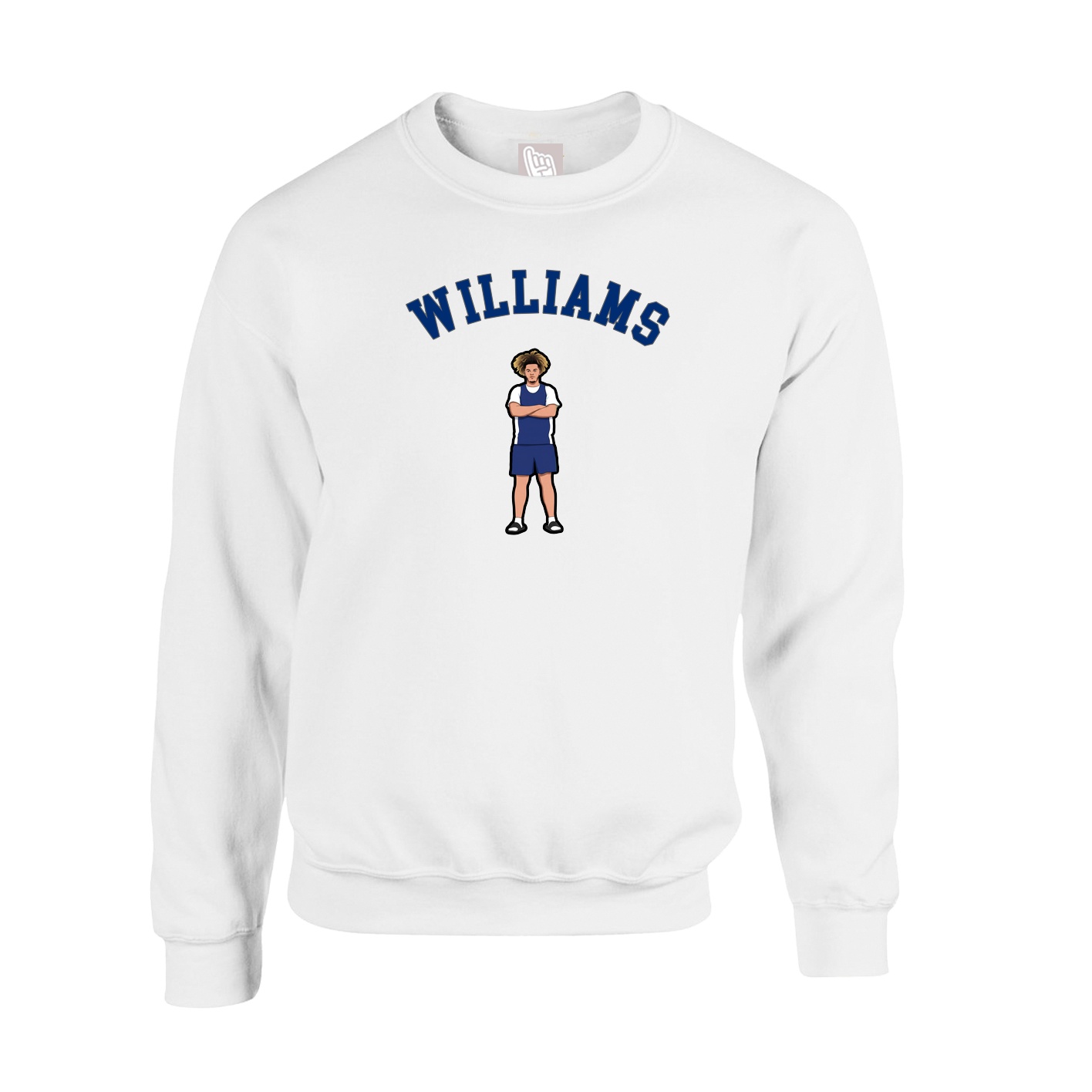 Fleece Crew — Shirsey Arch in White