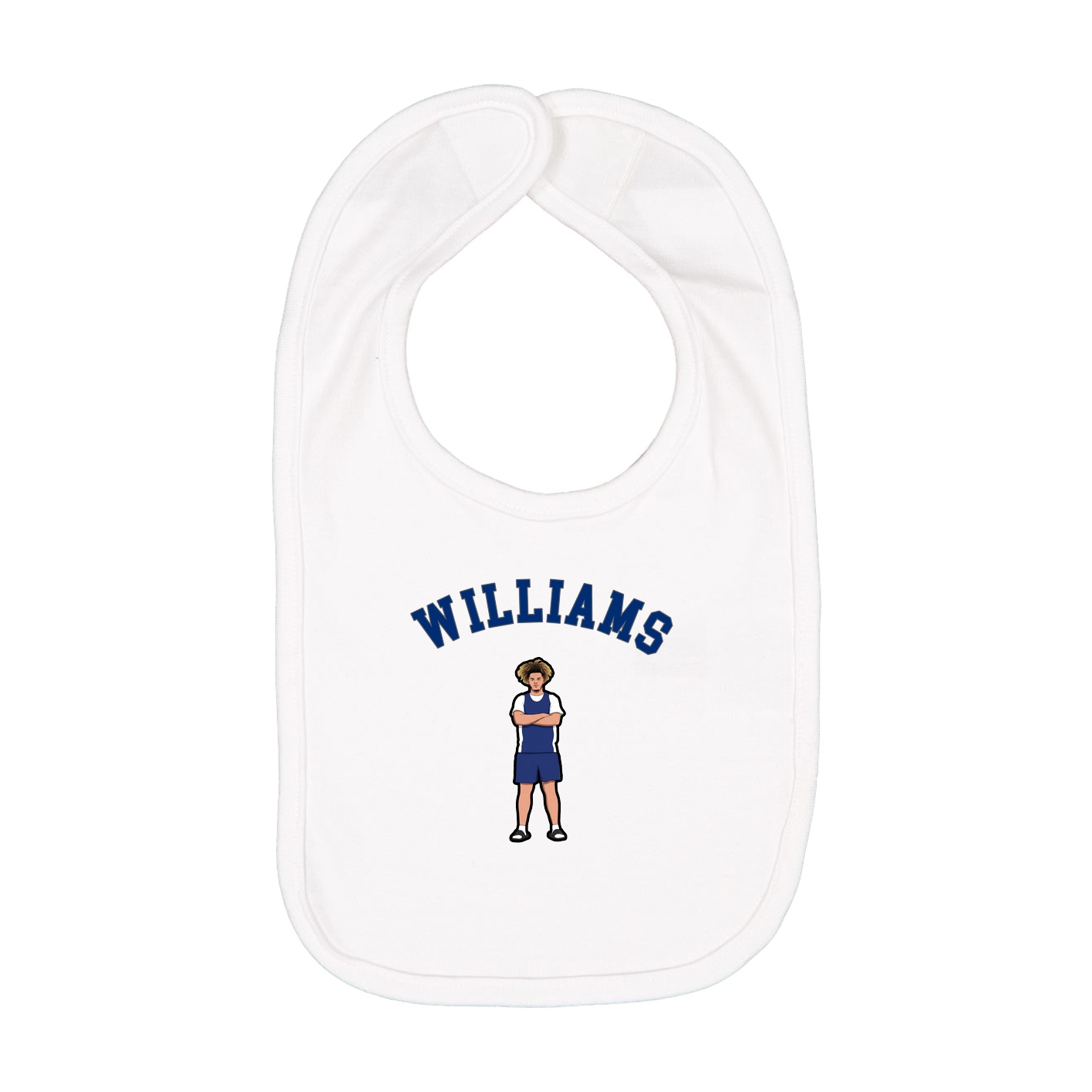 Infant Bib — Shirsey Arch in White