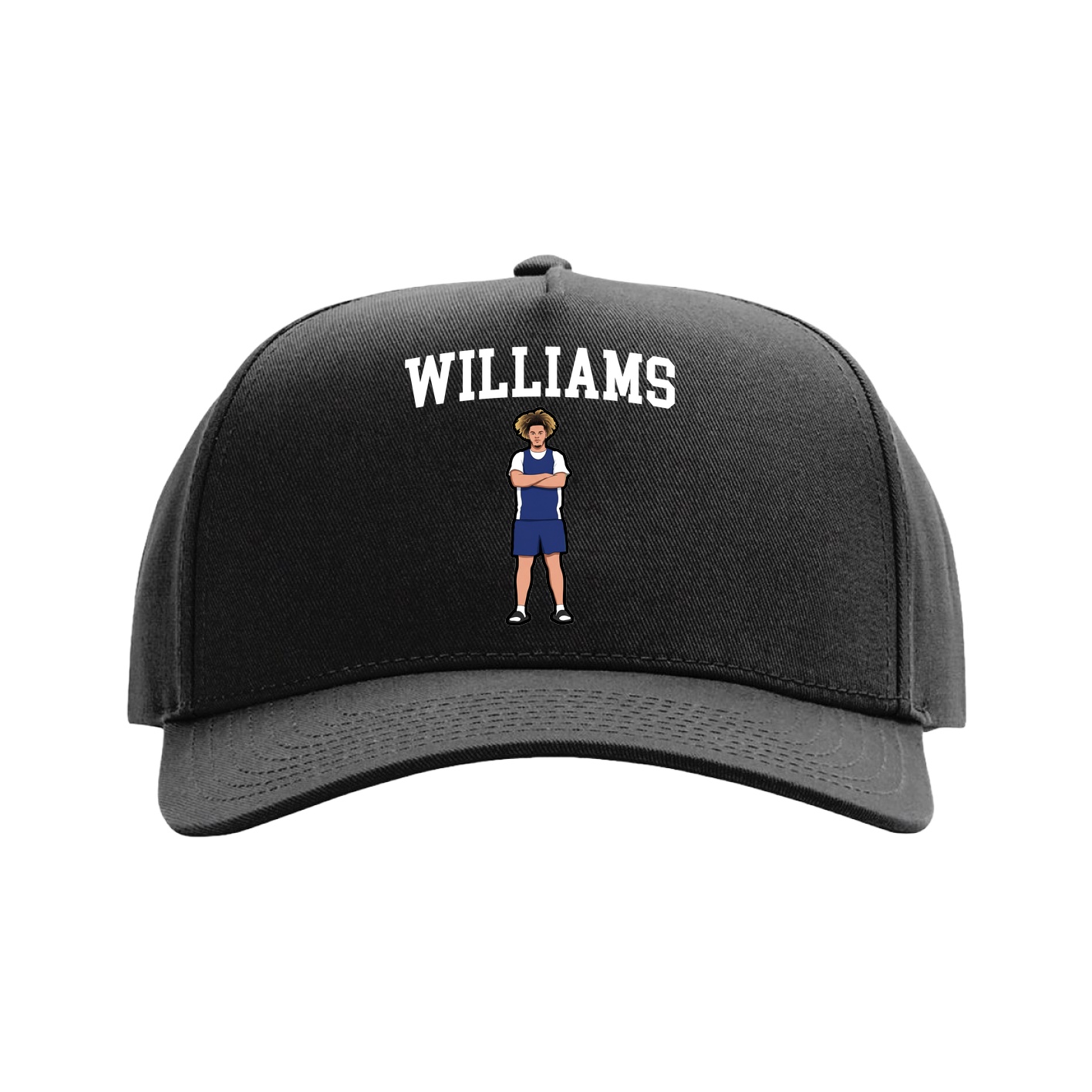 Full Fabric Five-Panel Champ Cap — Shirsey in Black