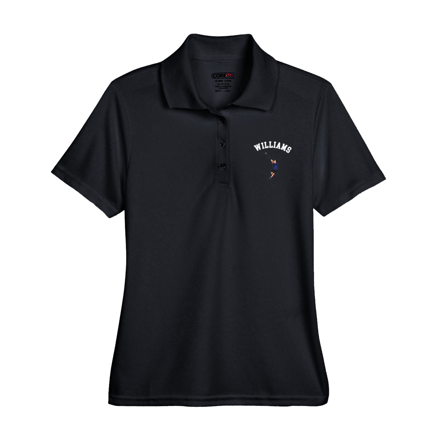 Womens Performance Polo — Shirsey Arch in Black