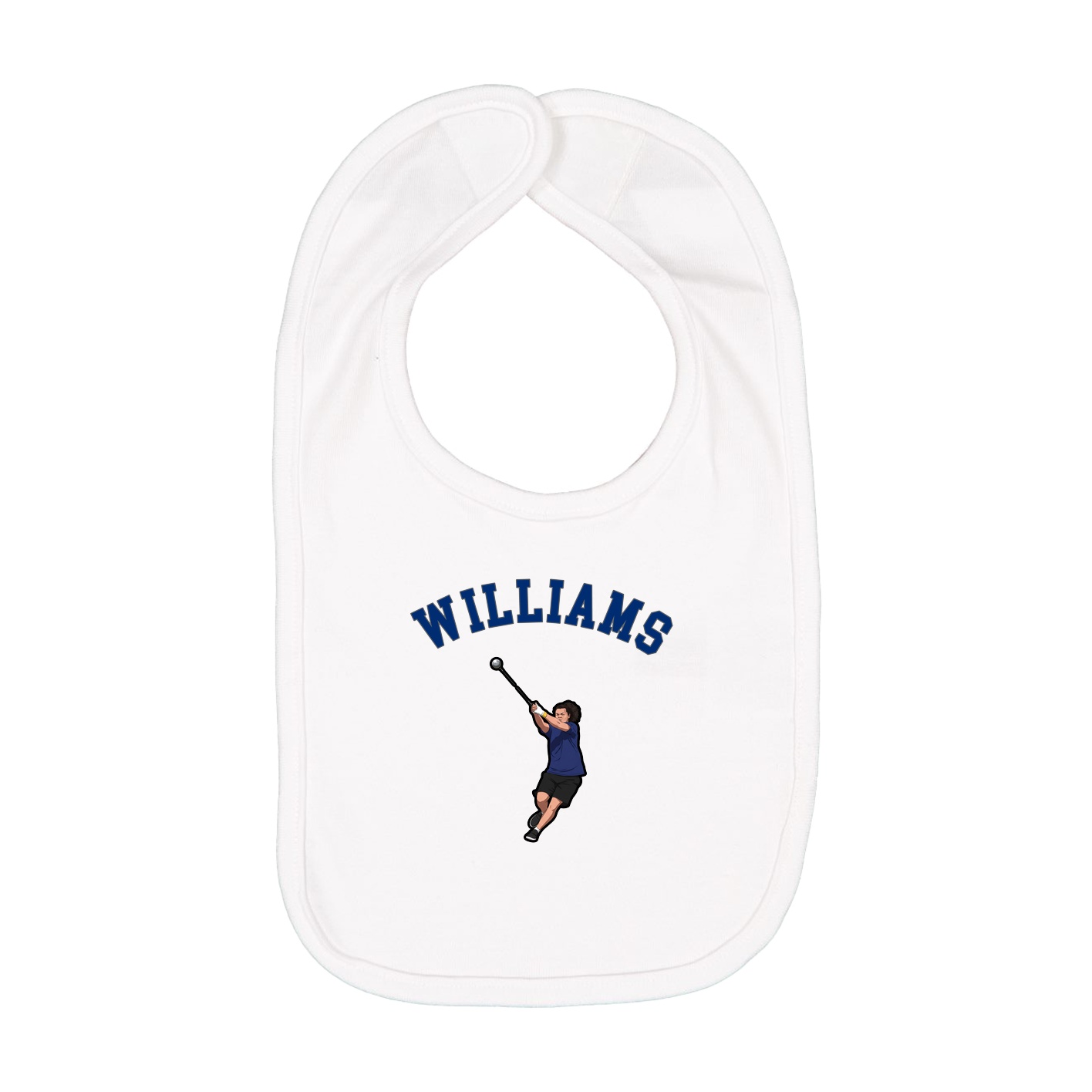 Infant Bib — Shirsey Arch in White